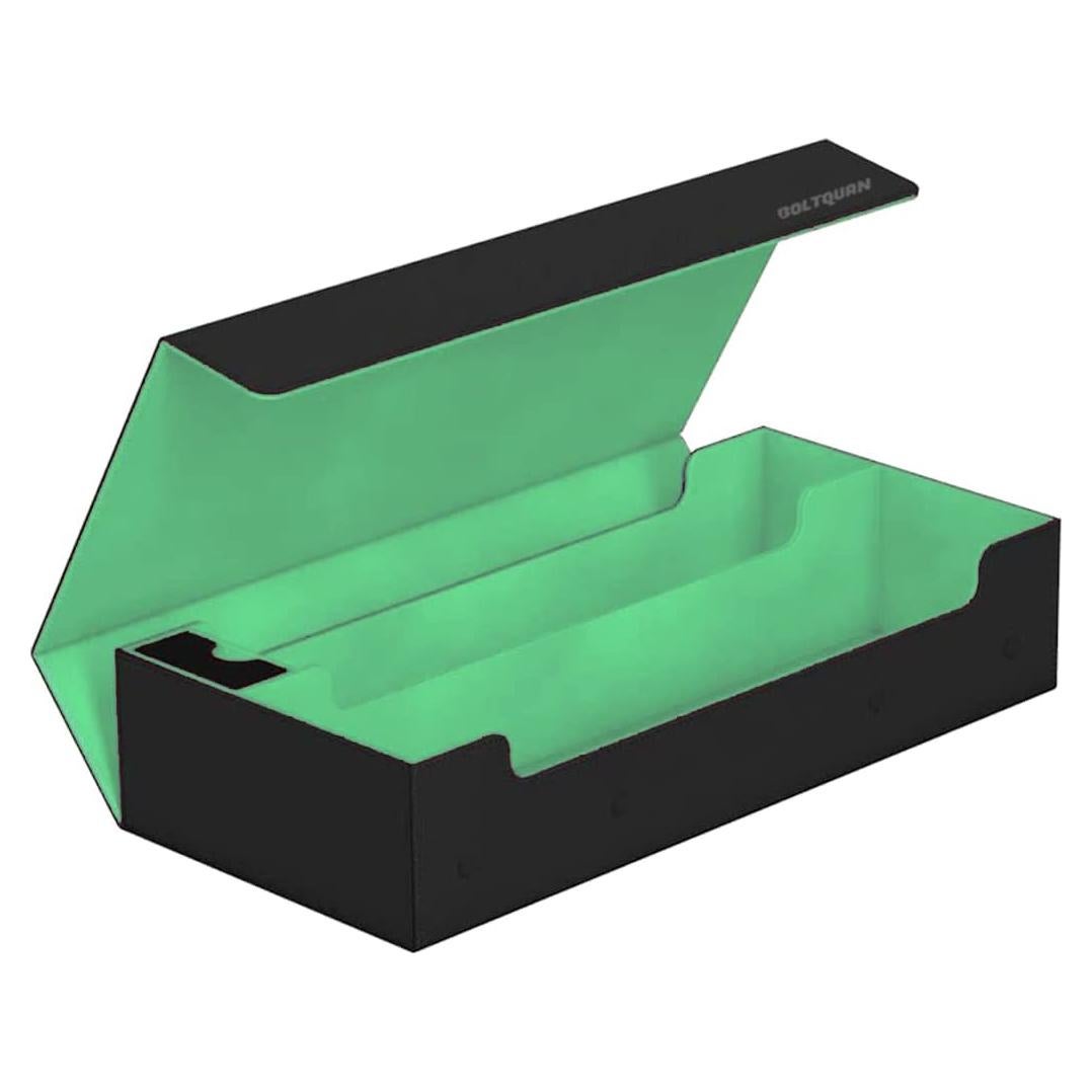 Caja de Almacenamiento de Cartas Boltquan - 550+ Cartas - Negro-Verde