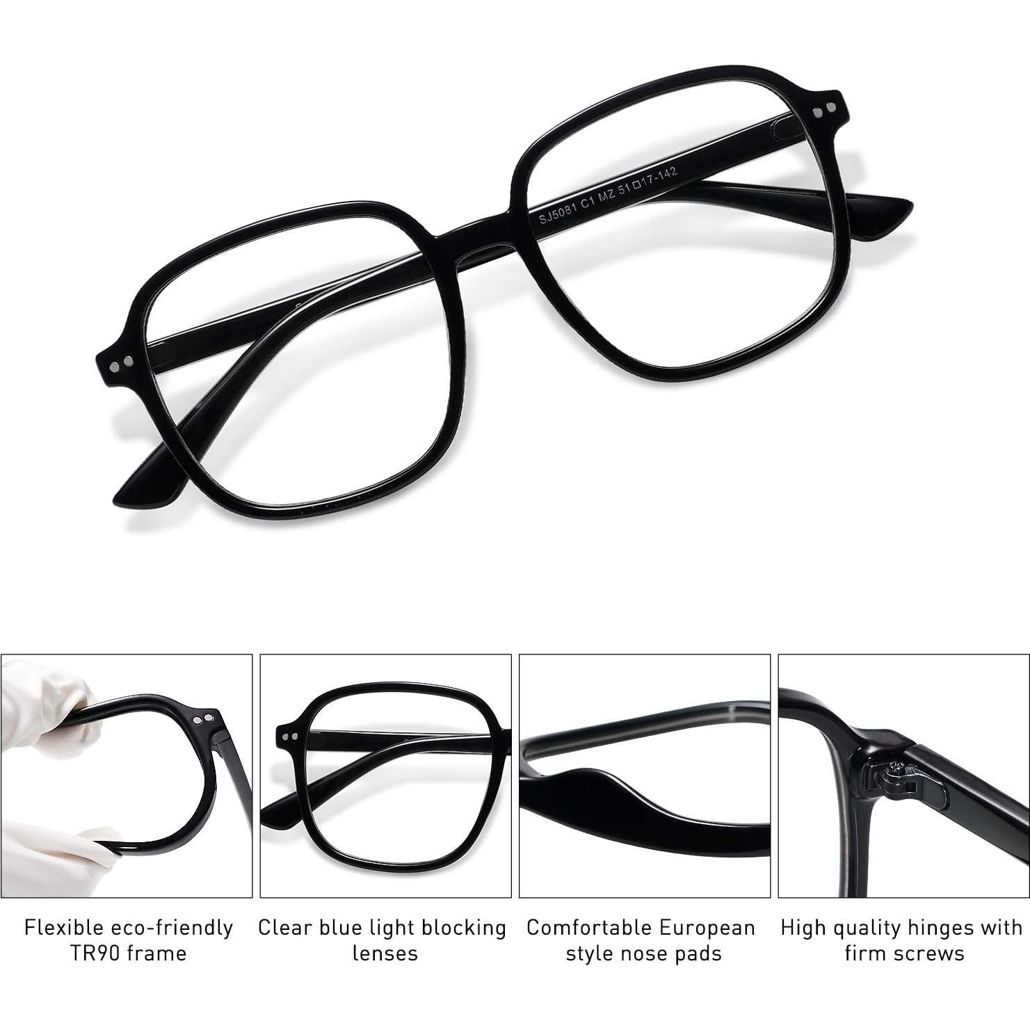 Gafas Cuadradas Anti-Luz Azul SojoS SJ5081 para Mujeres