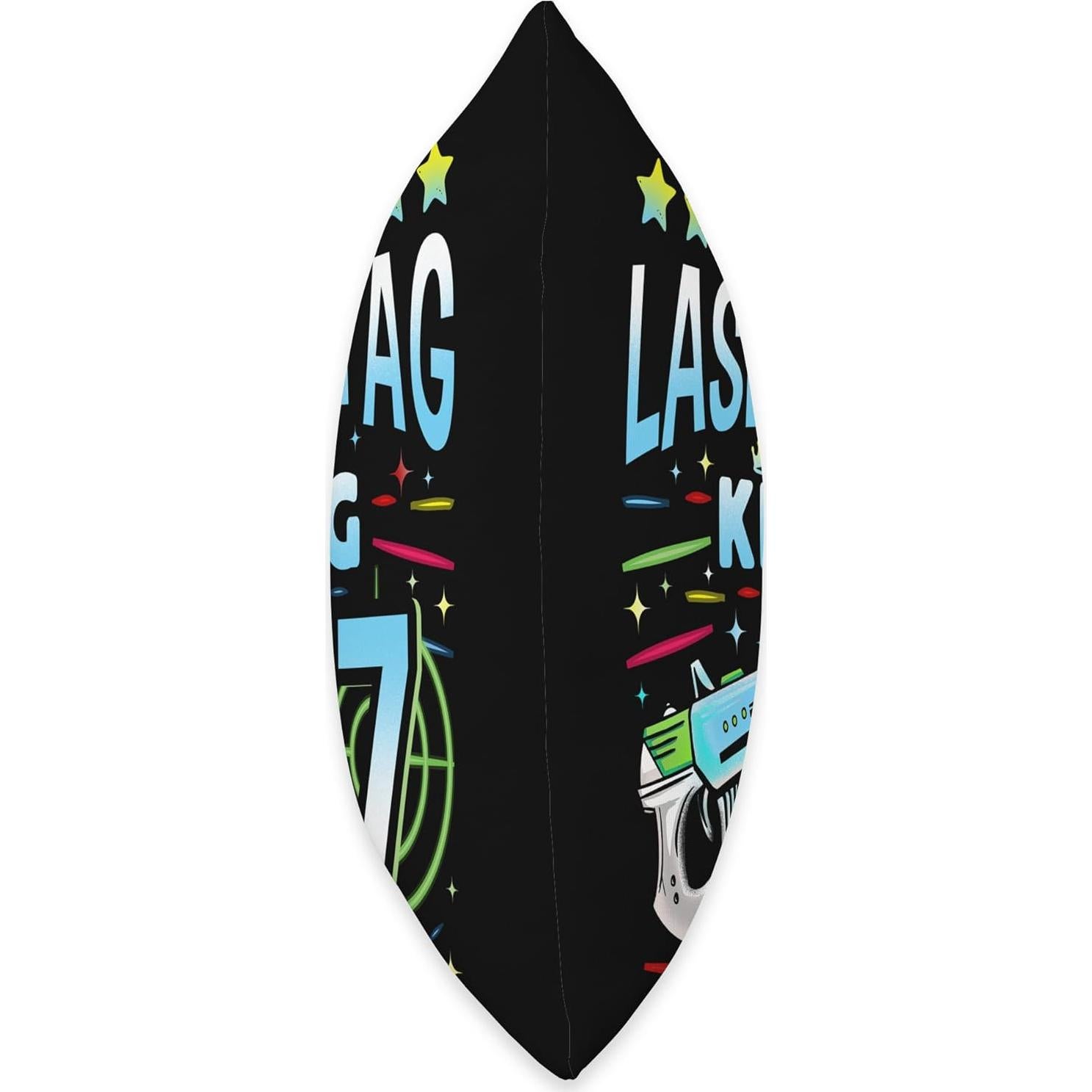 Laser Tag King Is 7 Funny Boy Lazer Tag Indoor Lasertag Throw Pillow