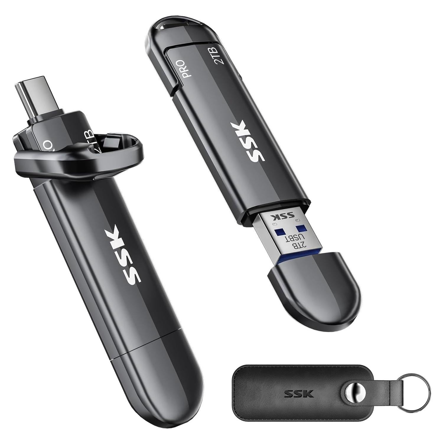 SSD Externo SSK 256GB USB C 3.2, Velocidad 1000MB/s