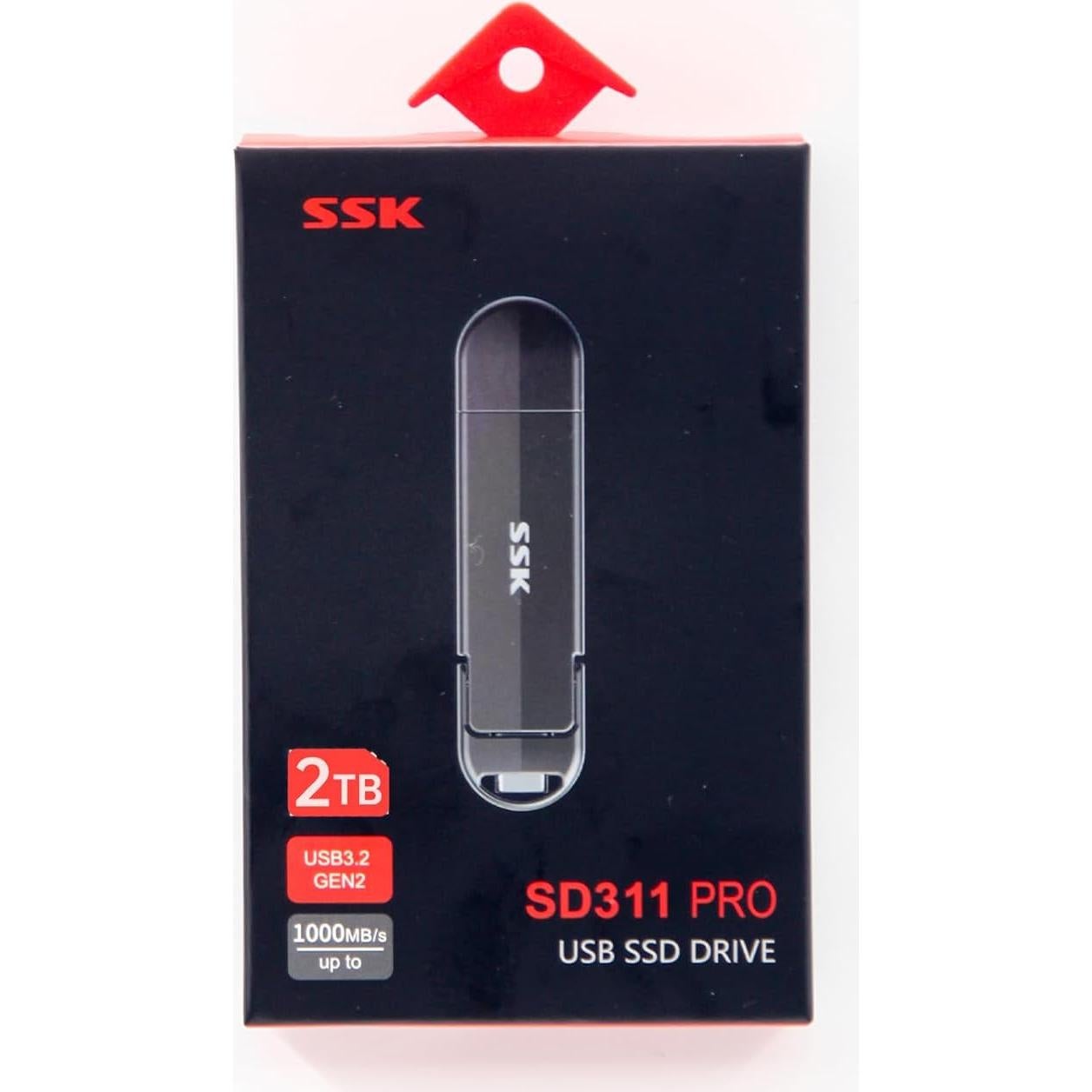 SSD Externo SSK 256GB USB C 3.2, Velocidad 1000MB/s