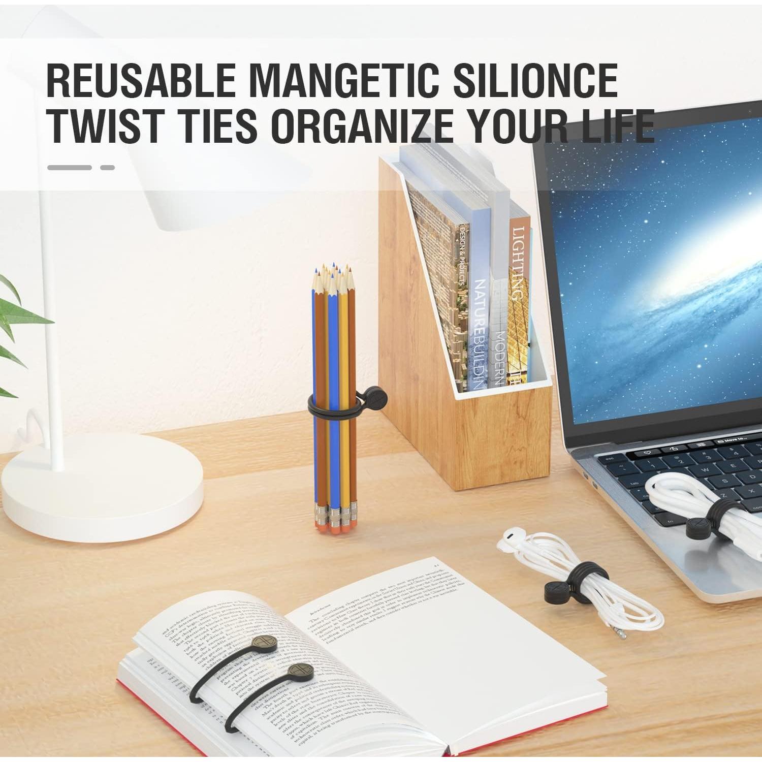 Correas Magnéticas Retorcidas FRKNER 8 Paquetes Silicona