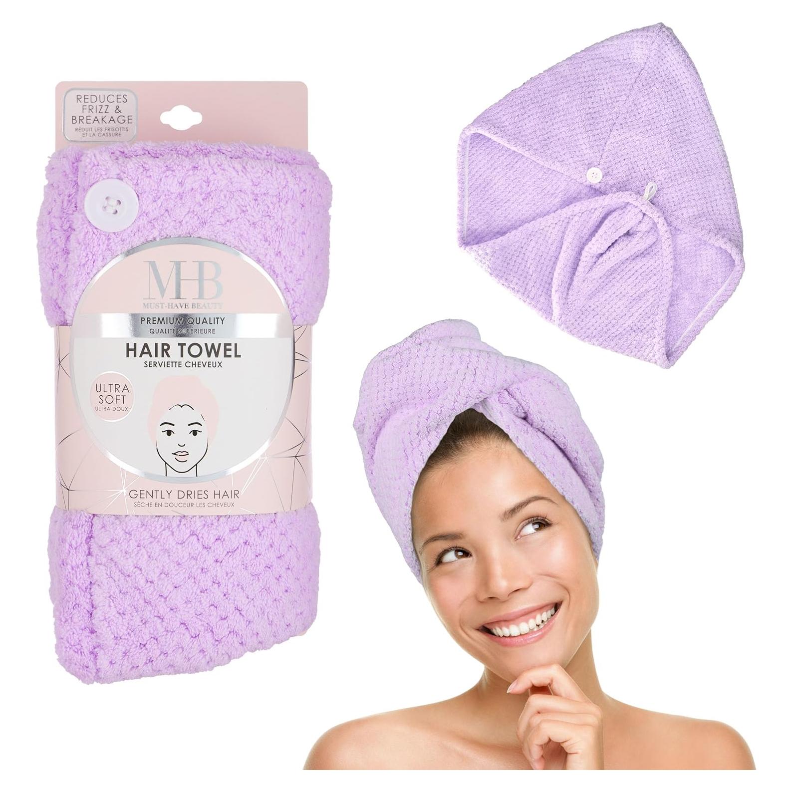 Toalla de Cabello Microfibra Expressions Lavanda 58x20cm