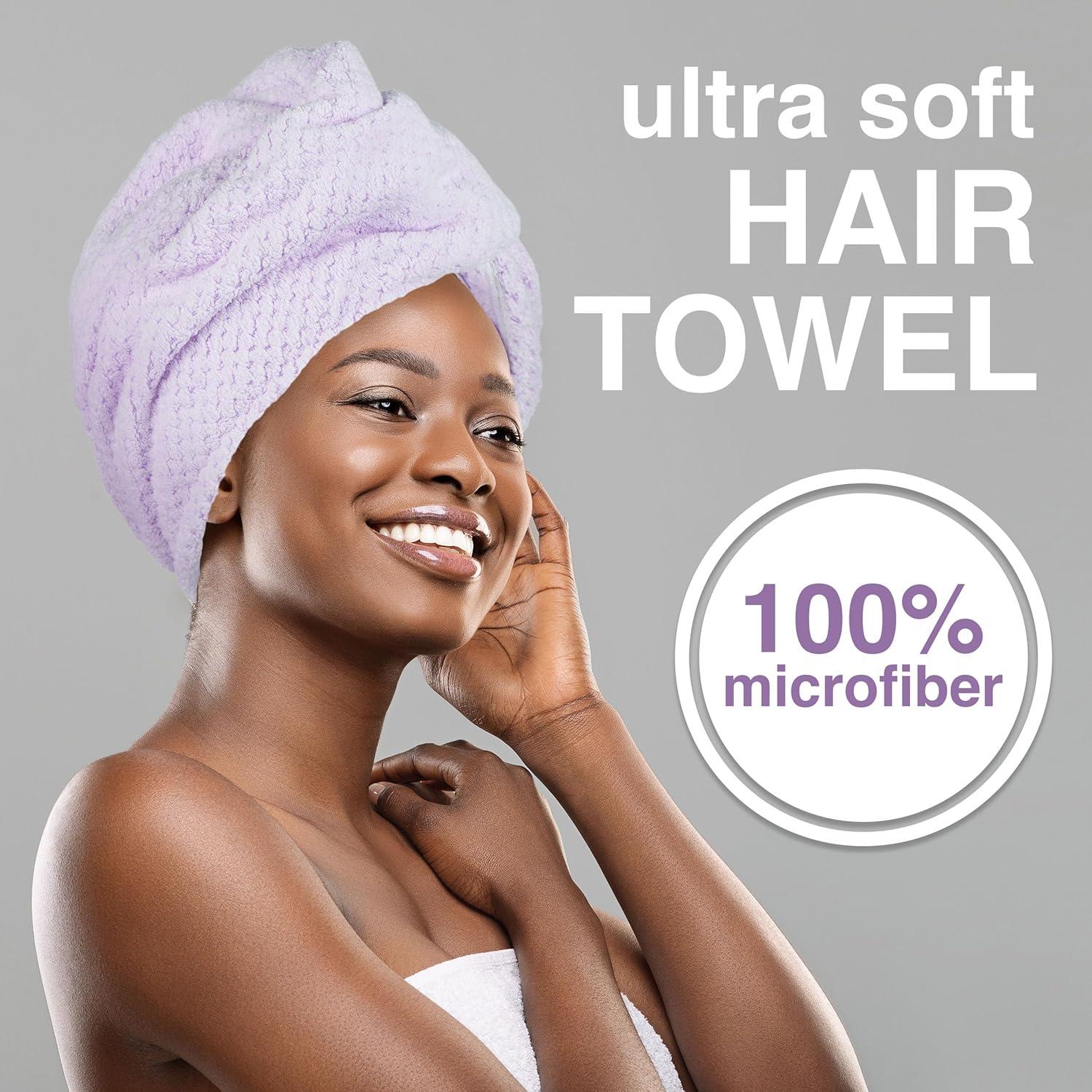 Toalla de Cabello Microfibra Expressions Lavanda 58x20cm