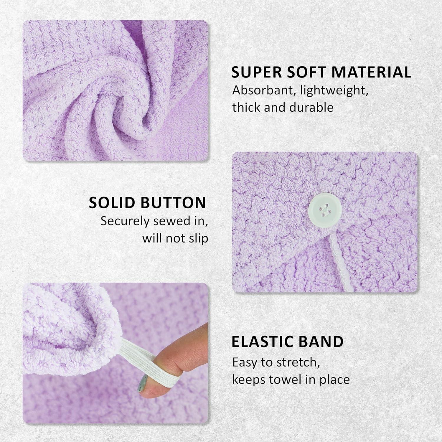 Toalla de Cabello Microfibra Expressions Lavanda 58x20cm