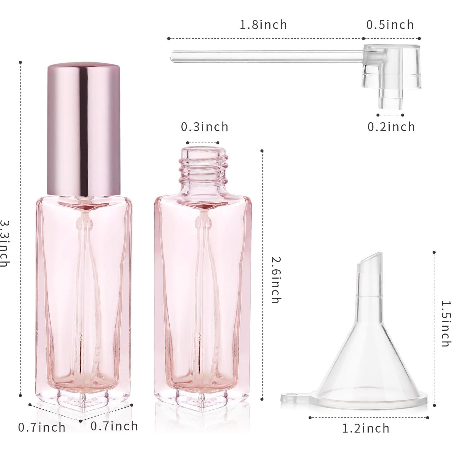 Botella de Perfume Rellenable YOCASII 10ml Vidrio 4PCS Viaje