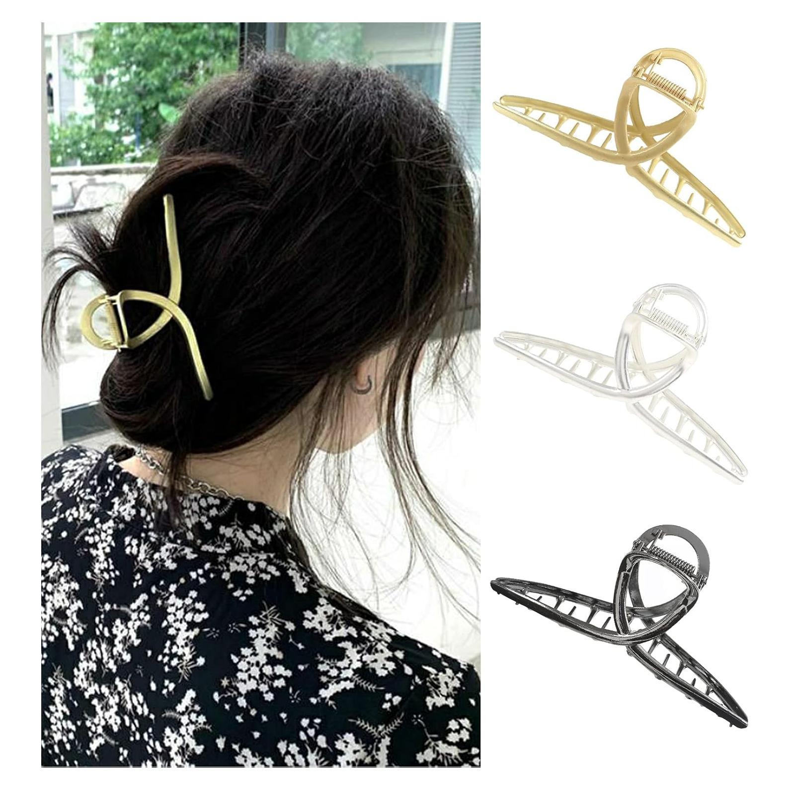 Pinzas y Horquillas de Pelo Molans - 3 Clips Metálicos Antideslizantes