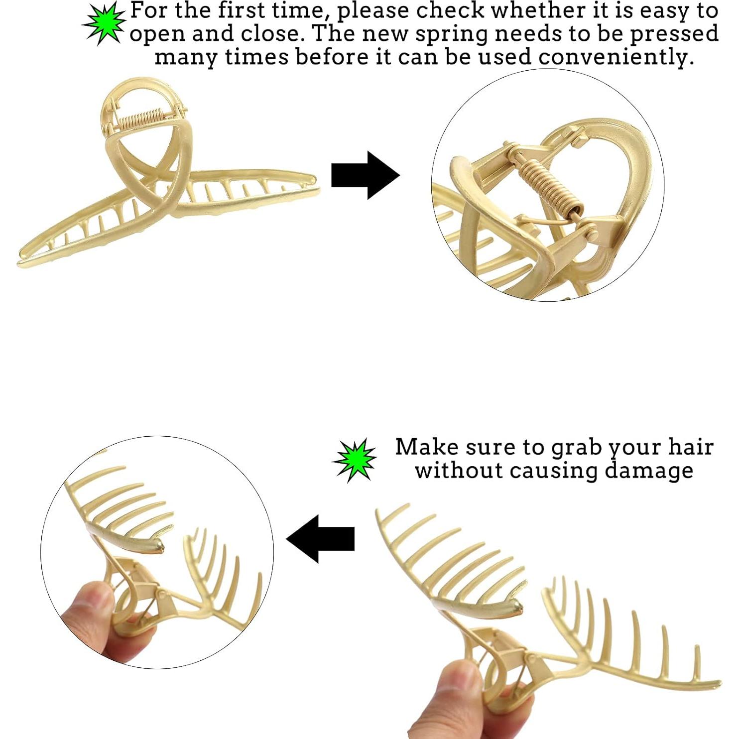 Pinzas y Horquillas de Pelo Molans - 3 Clips Metálicos Antideslizantes
