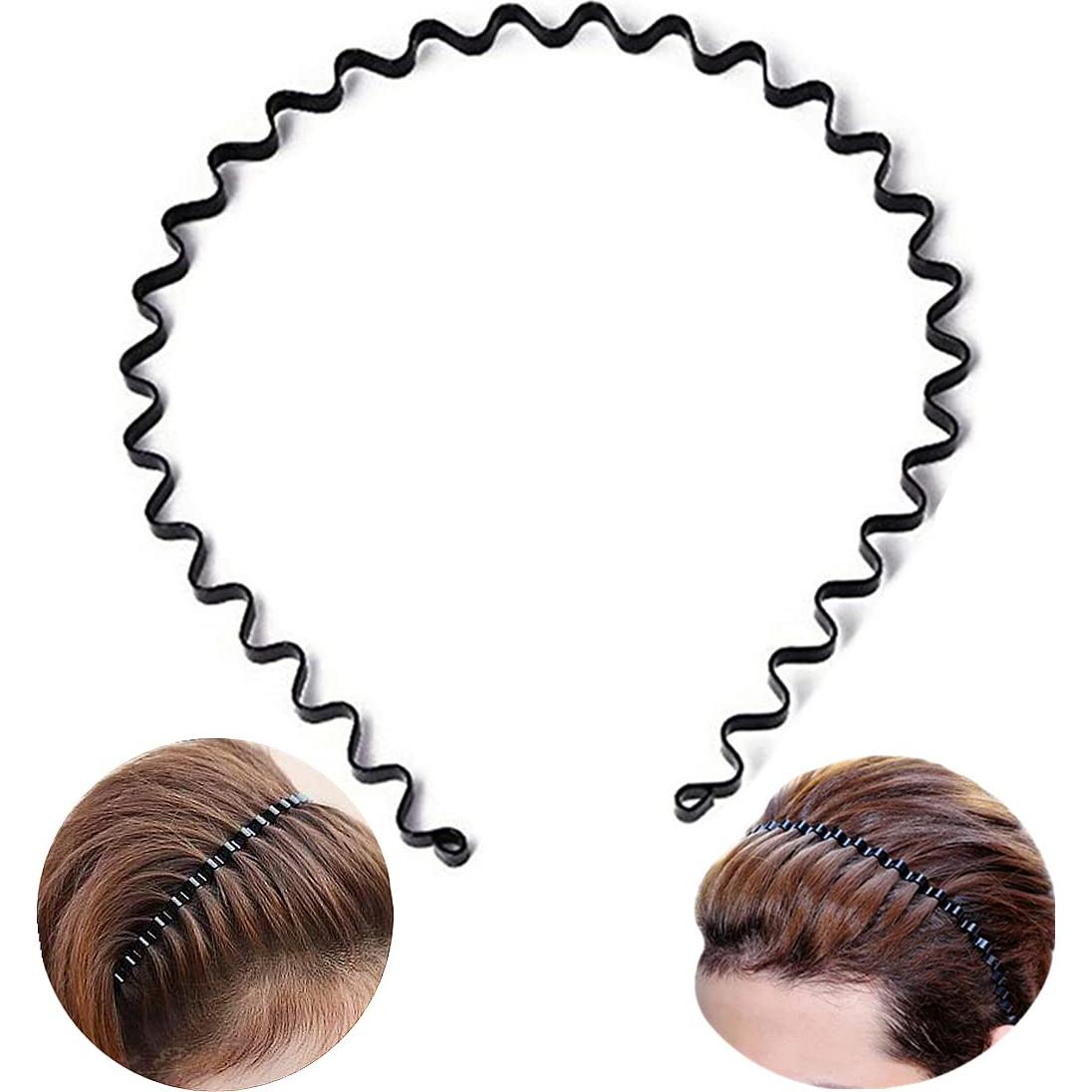 Banda de Pelo de Metal Ondulado Bodbop Unisex 2PCS