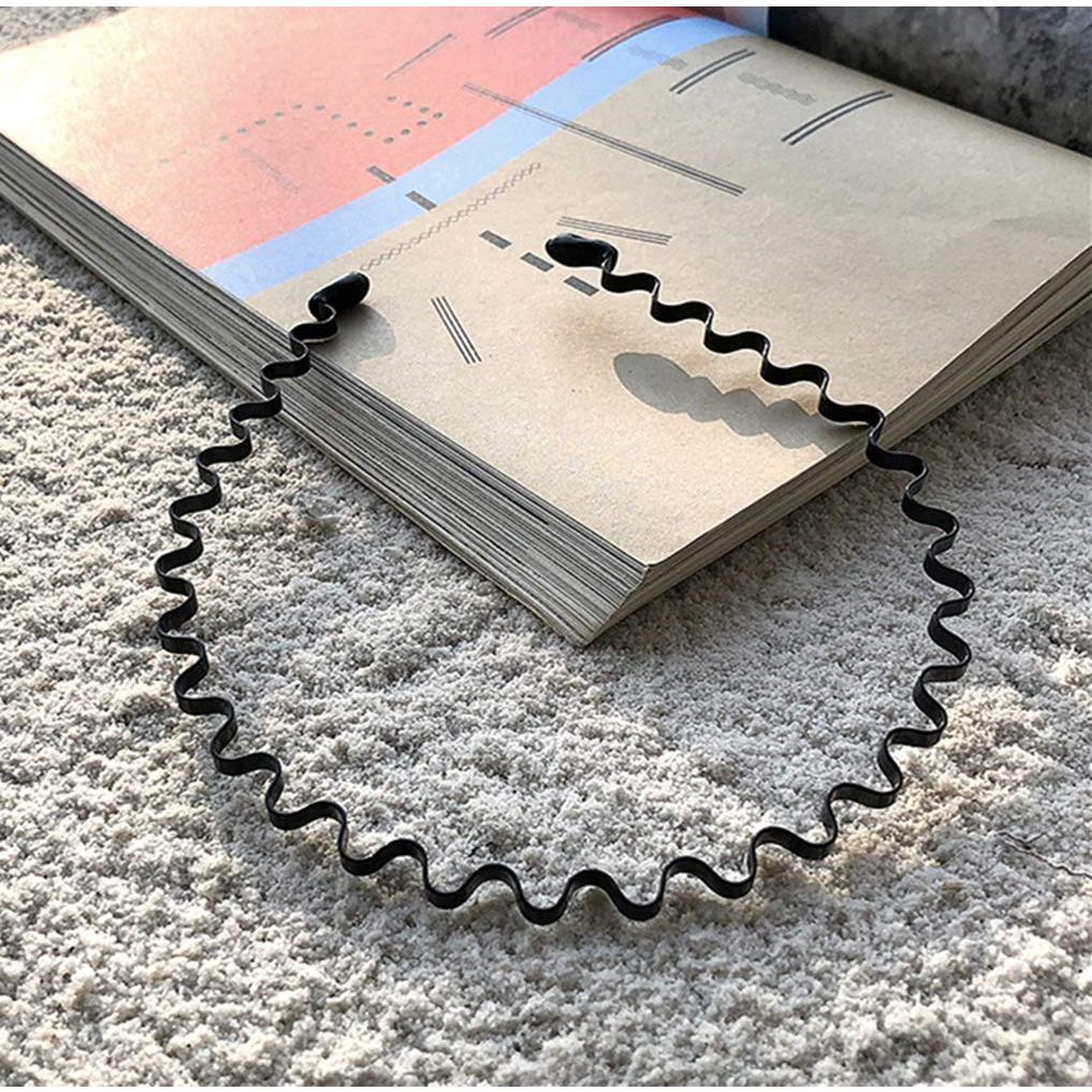 Banda de Pelo de Metal Ondulado Bodbop Unisex 2PCS