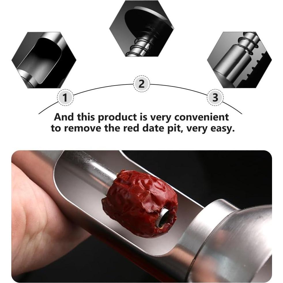 Deshuesador de Frutas Hemoton de Acero Inoxidable 26cm