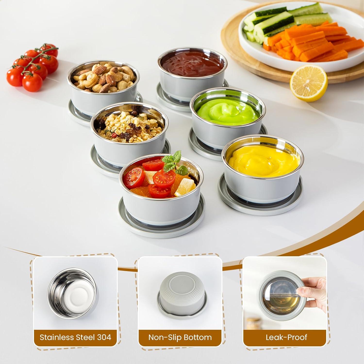 Contenedor de Aderezo Lille Home Acero Inoxidable 221.6 ml - Juego de 3