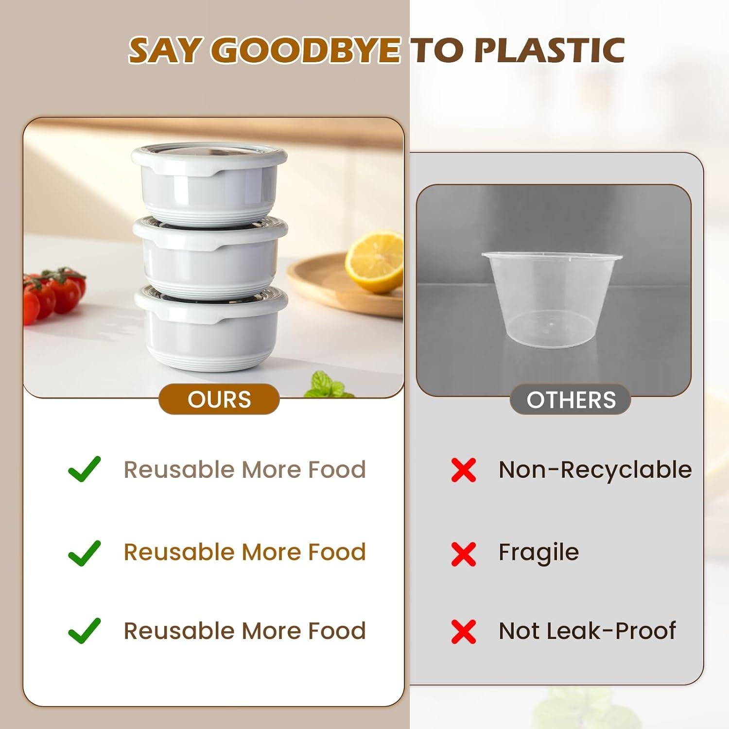 Contenedor de Aderezo Lille Home Acero Inoxidable 221.6 ml - Juego de 3