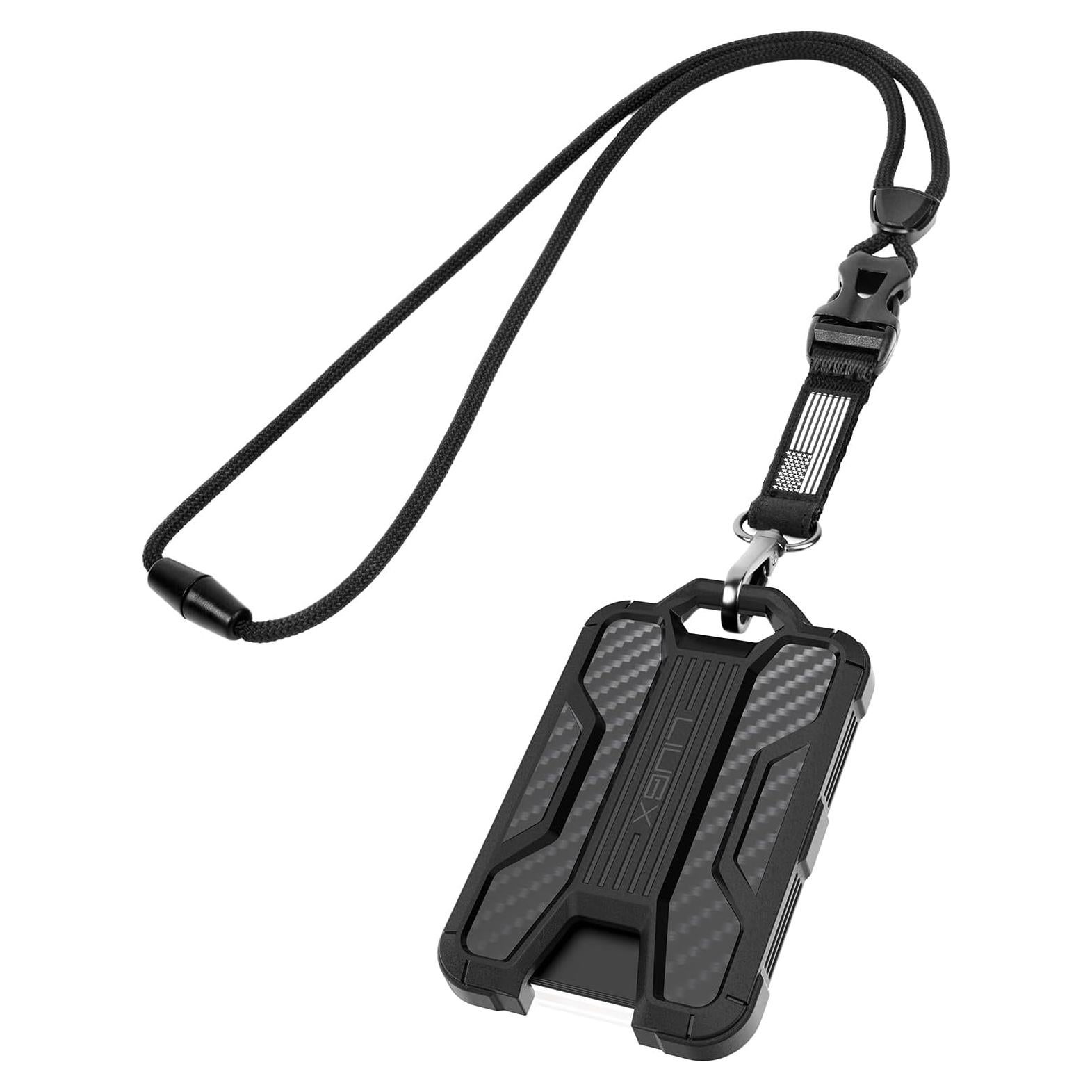 Soporte de Insignia LIUGX con Cordón de Seguridad Negro