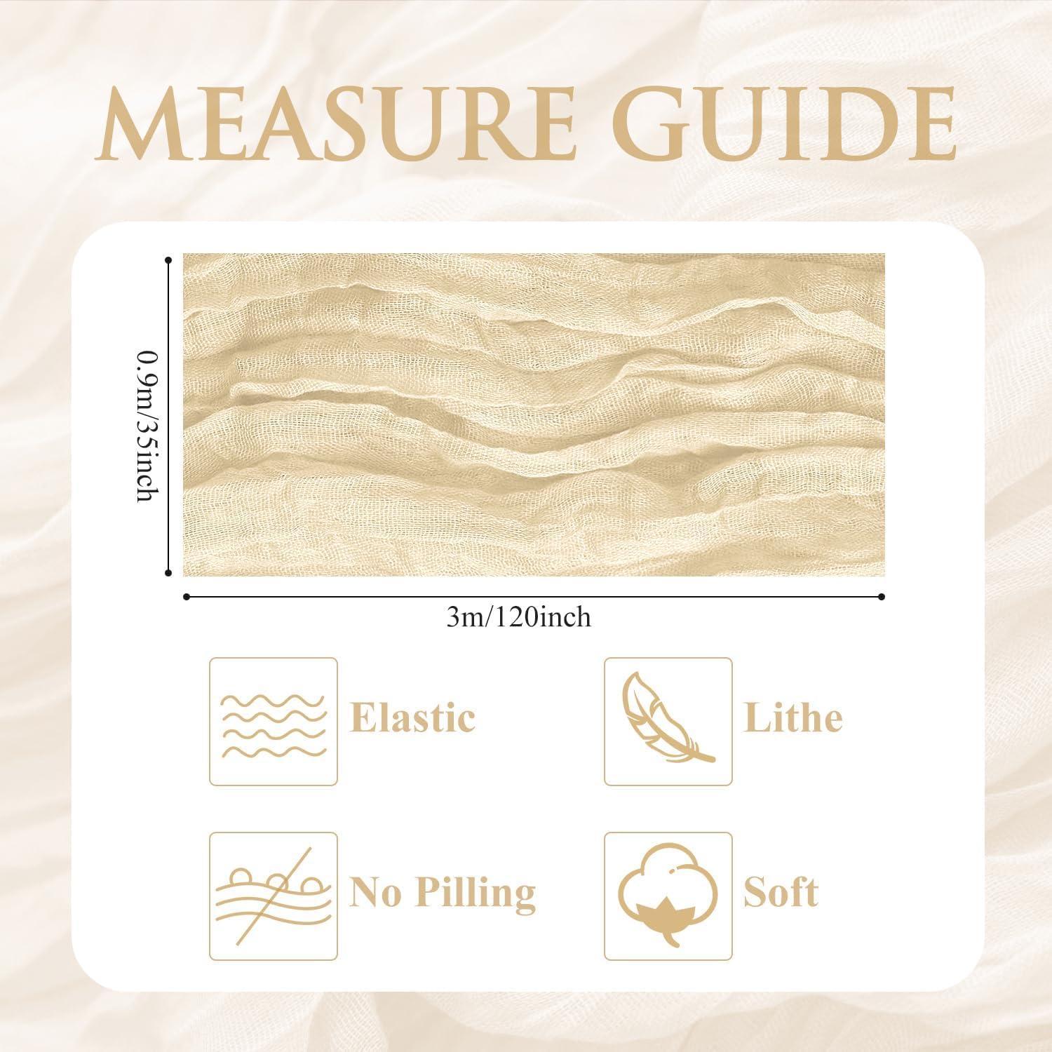 Camino de Mesa Gasa Beige 3M Xiomot para Bodas y Fiestas