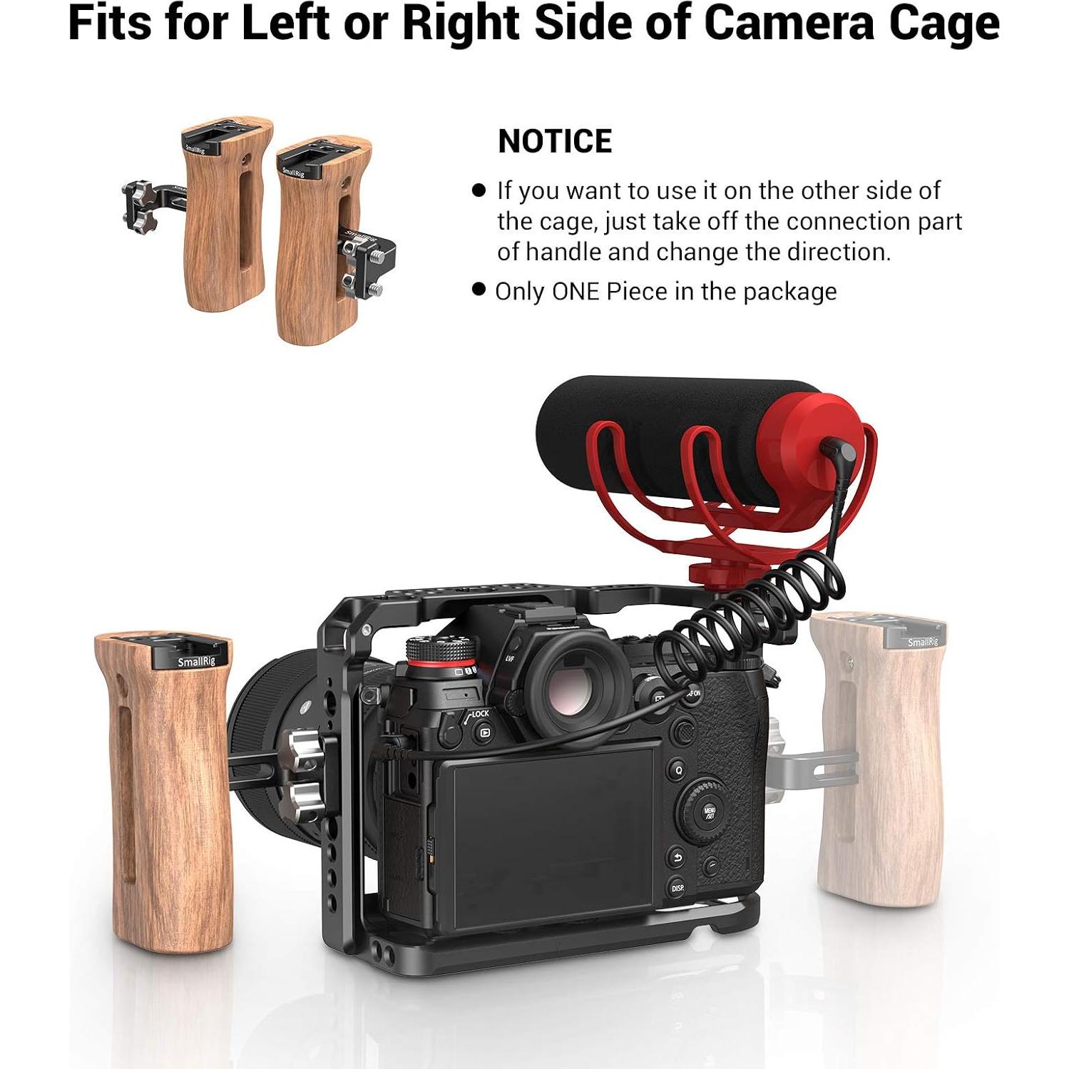 Mango Lateral de Madera SMALLRIG 2093 para Jaula DSLR