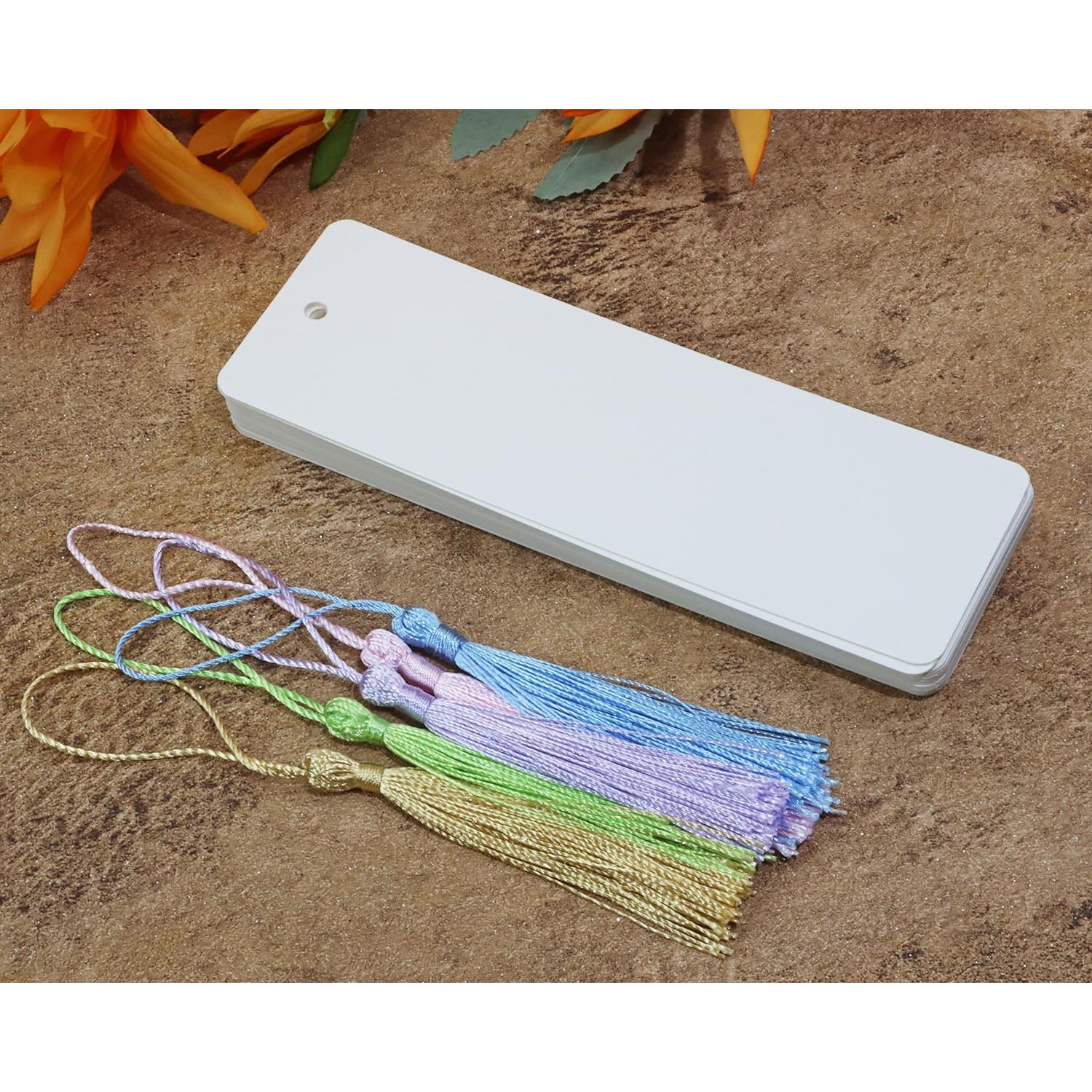 Marcas de Página de Papel Kraft PPhtony 25 Pcs DIY Blancas