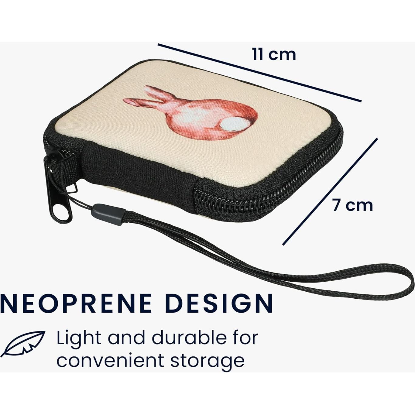 Funda de Neopreno kwmobile para Auriculares In-Ear - Cola de Conejo