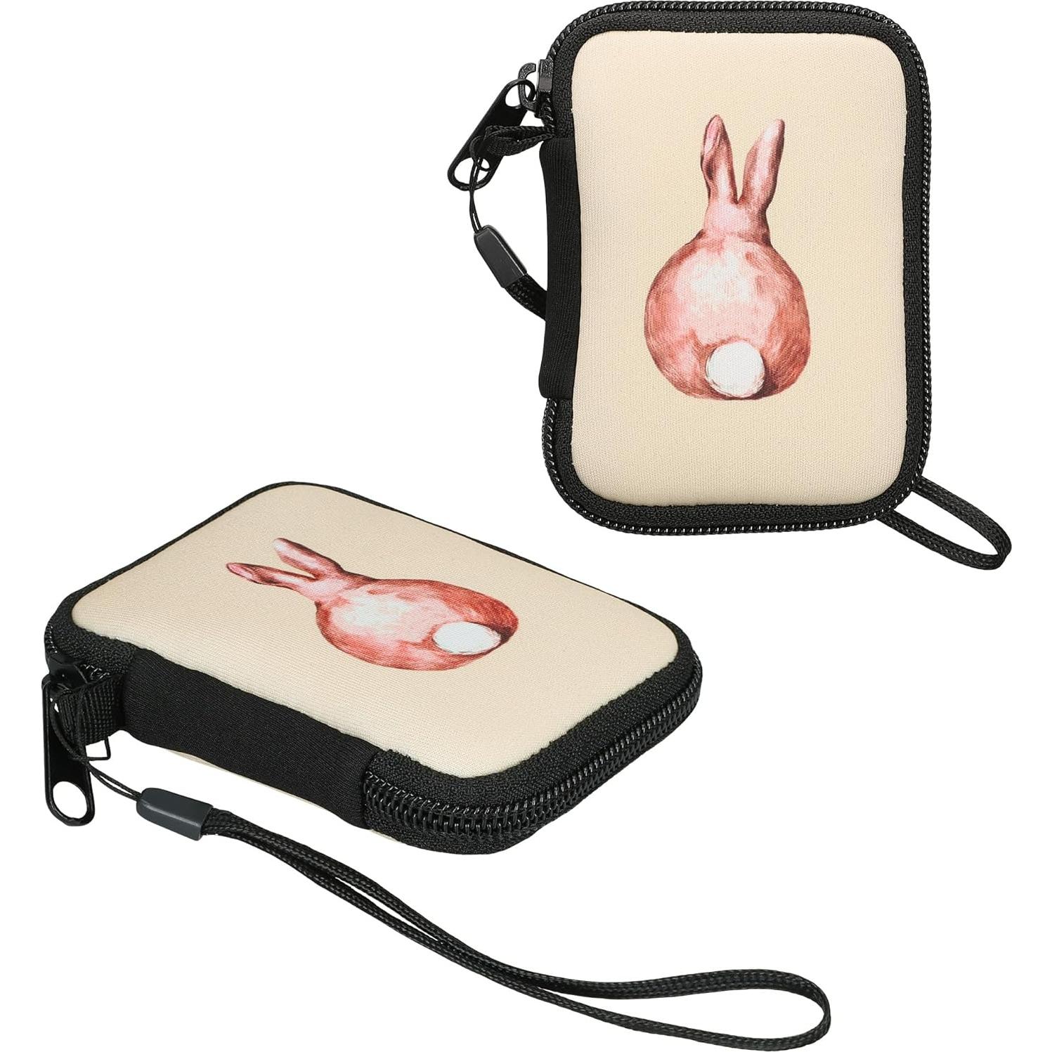 Funda de Neopreno kwmobile para Auriculares In-Ear - Cola de Conejo