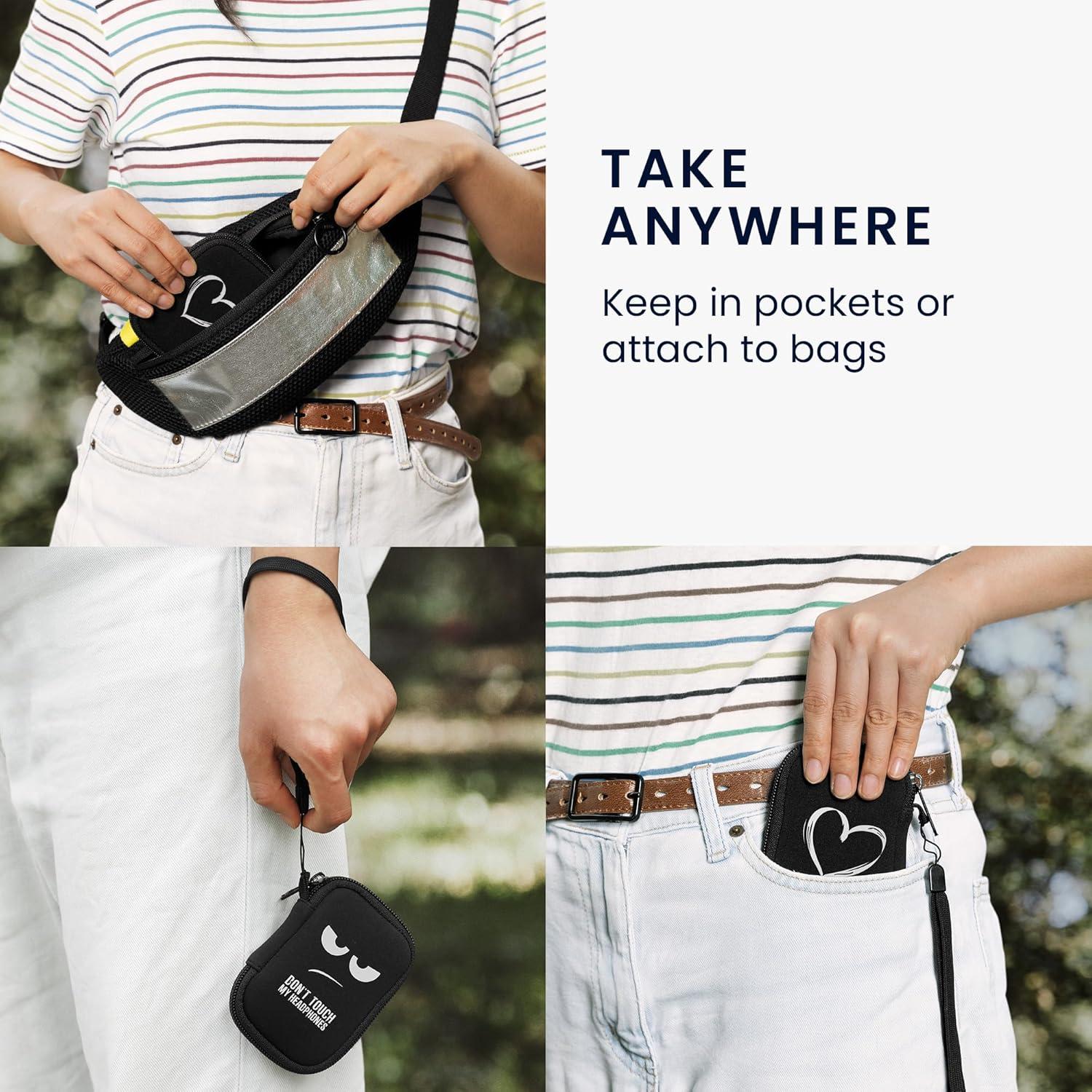 Funda de Neopreno kwmobile para Auriculares In-Ear - Cierre