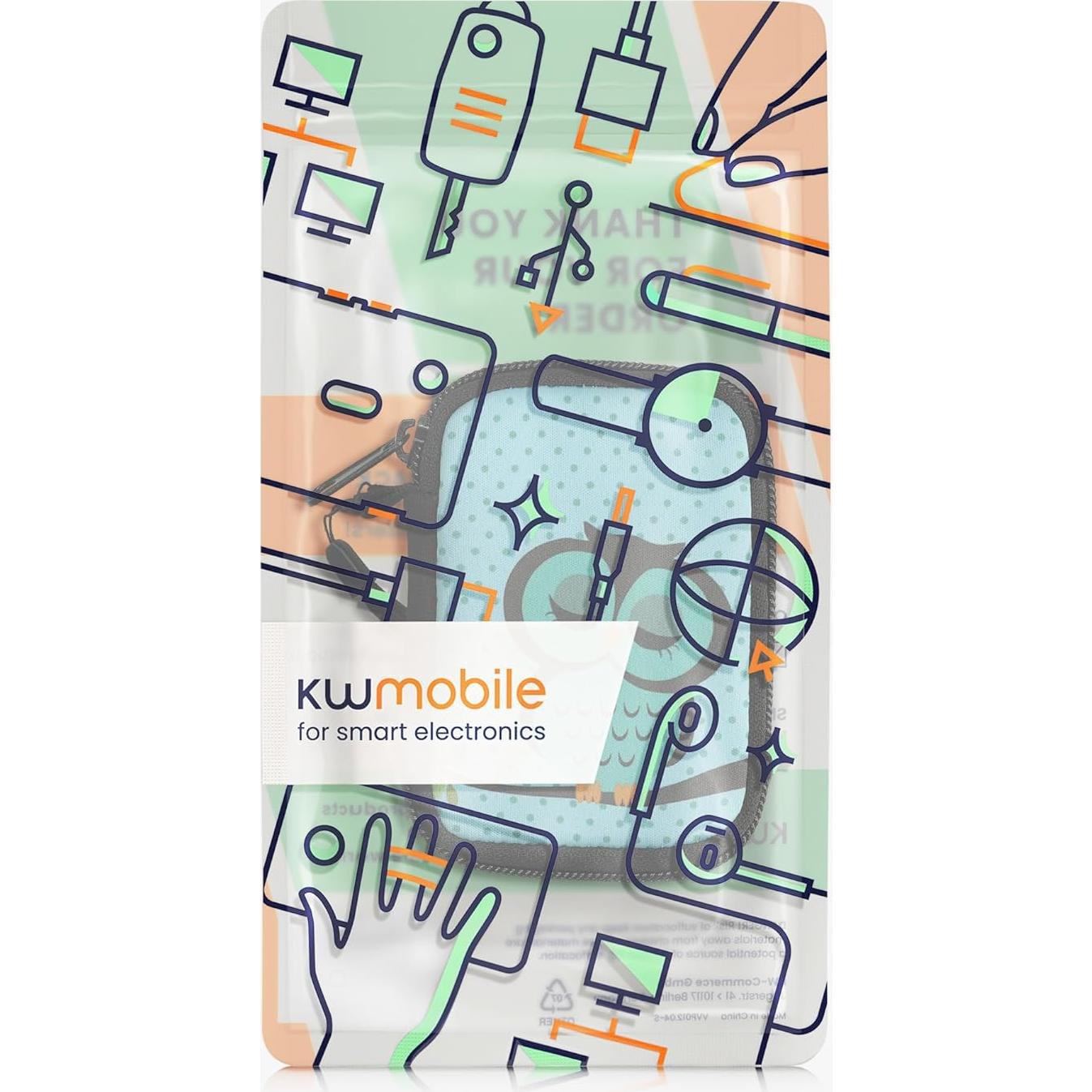 Funda de Neopreno kwmobile para Auriculares In-Ear - Cierre