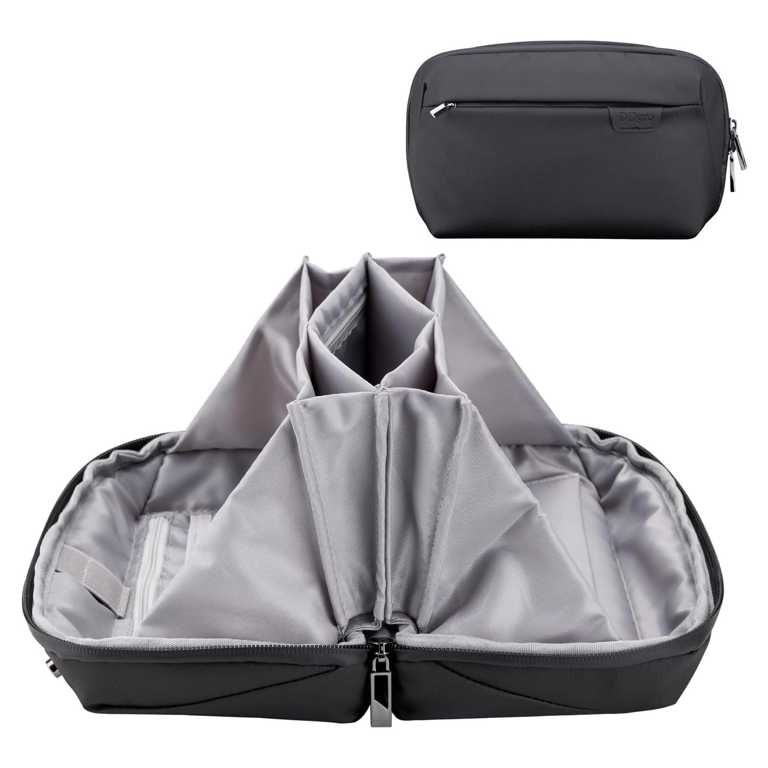 Organizador de Cables DDgro Bolsa de Viaje Negro 24.9x8.9x14.7cm