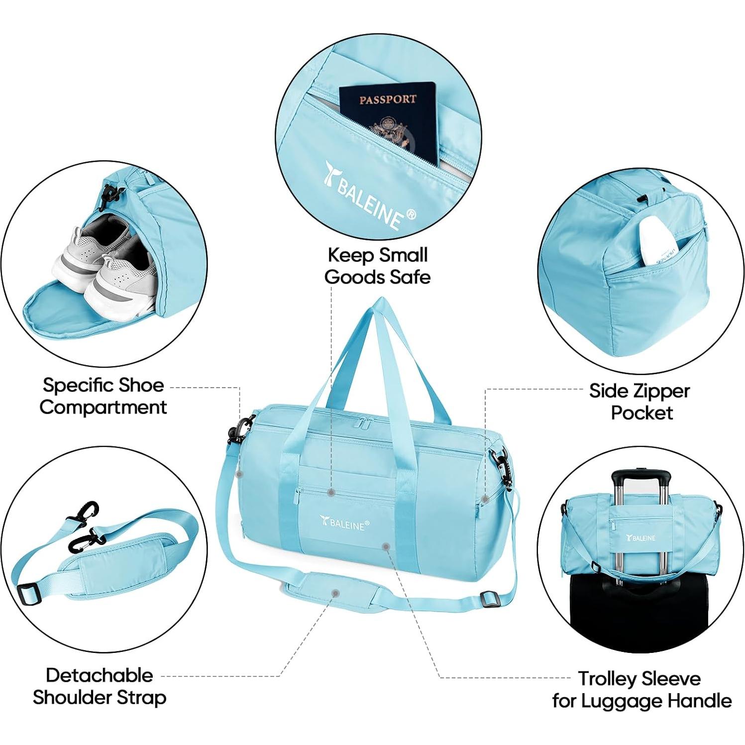 Bolsa de Deporte BALEINE Mediana Azul Impermeable 26.5L