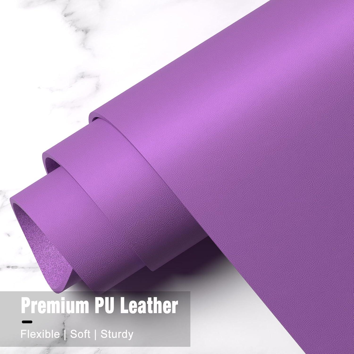 Alfombrilla de Escritorio Hsurbtra 60x35 cm Cuero PU Púrpura