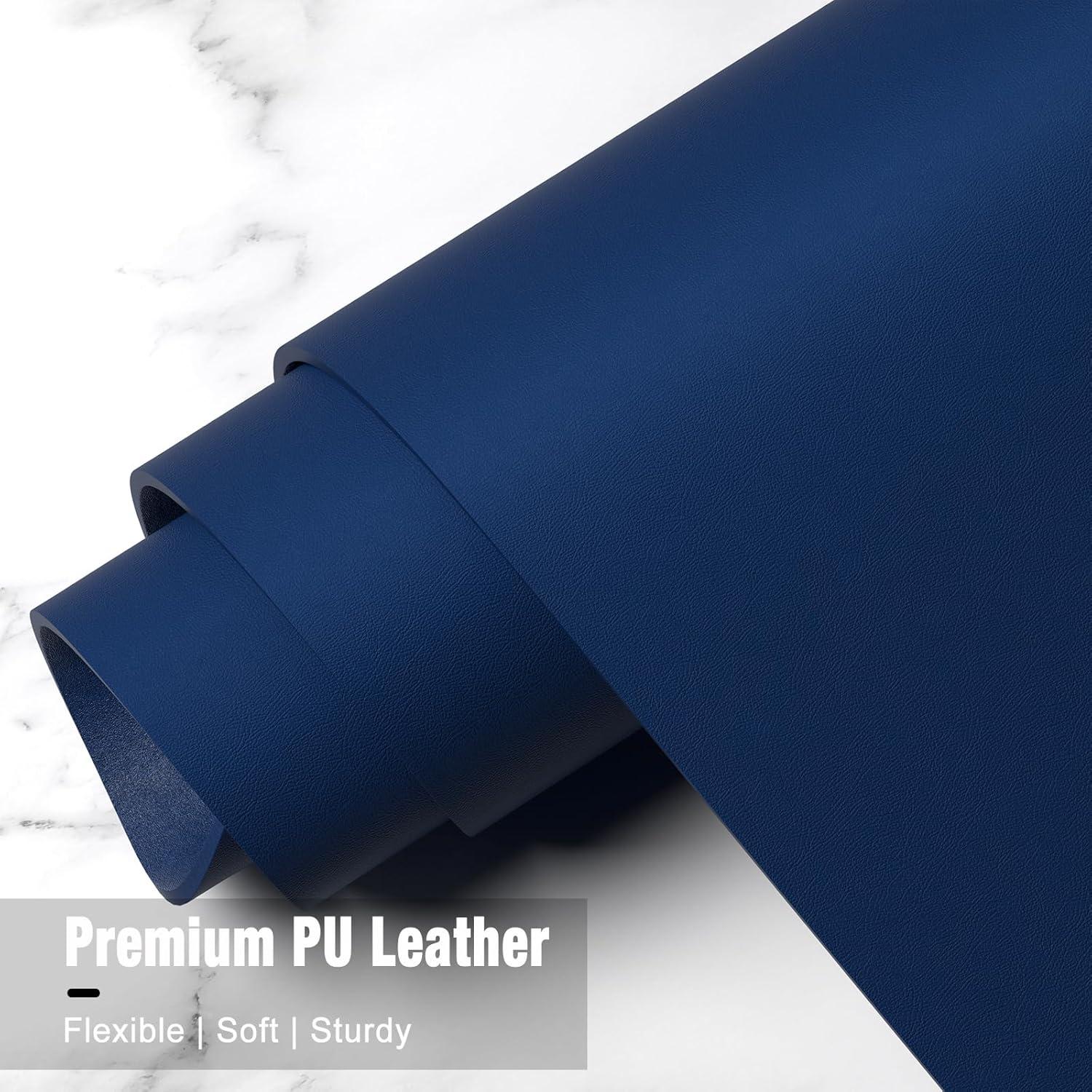 Alfombrilla de Escritorio Hsurbtra 60x35 cm Cuero PU Azul Marino