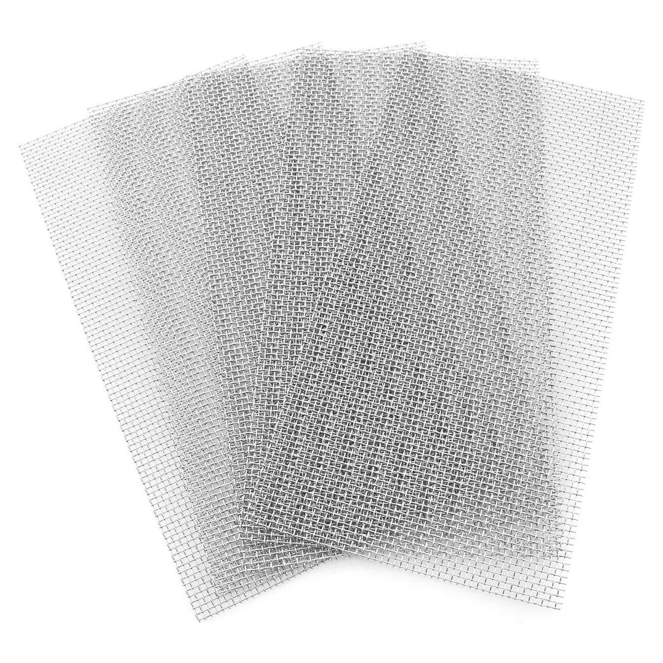 5PCS Malla de Alambre Acero Inoxidable SQXBK 10x20cm Acuario