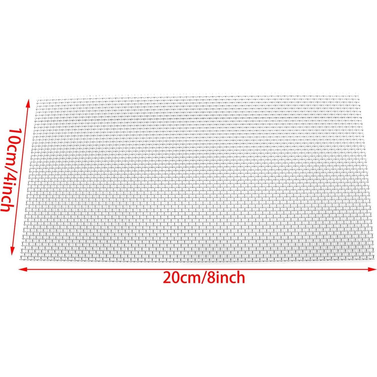 5PCS Malla de Alambre Acero Inoxidable SQXBK 10x20cm Acuario