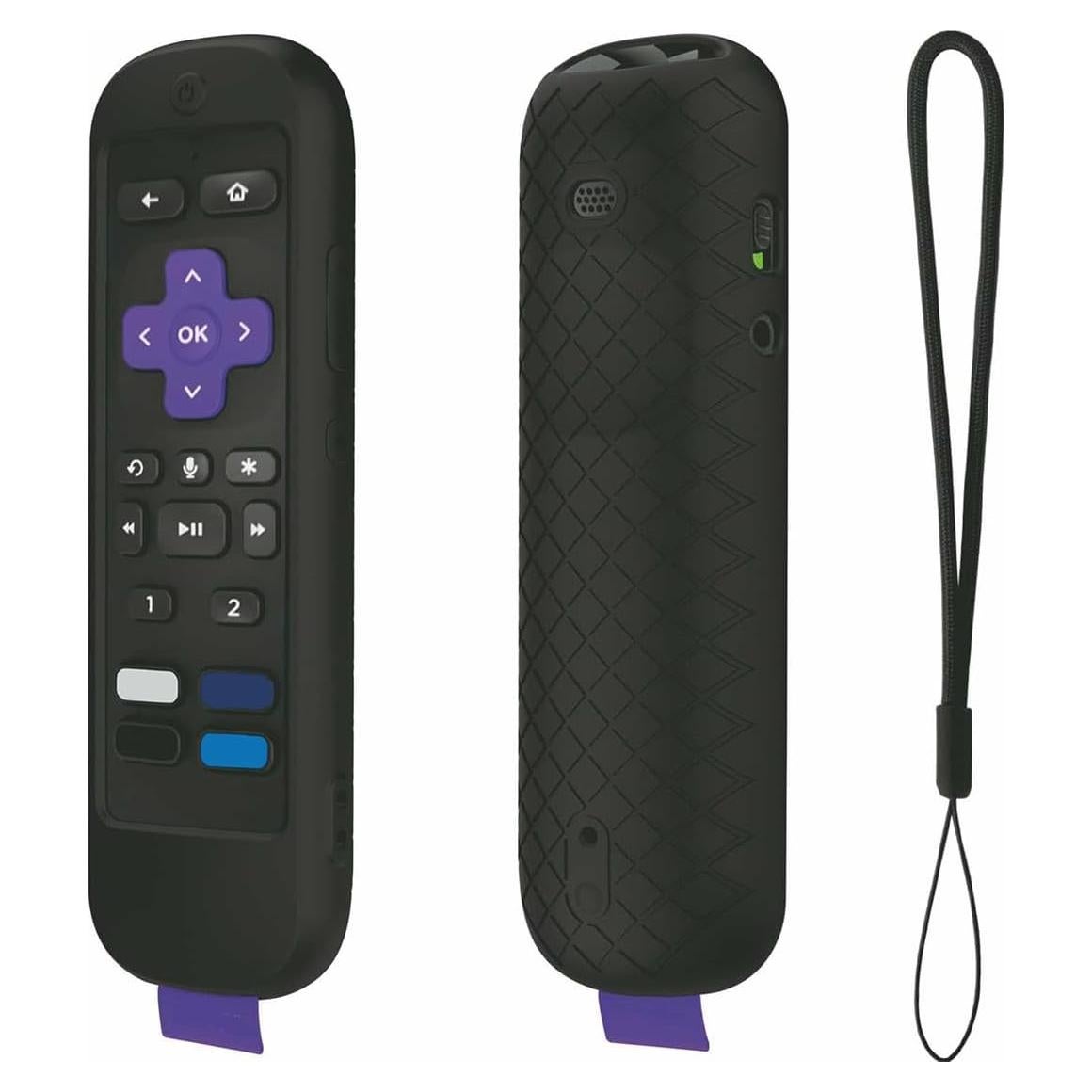 Funda de Control Remoto USTIYA para Roku TV Ultra 2022 - Silicona Negra