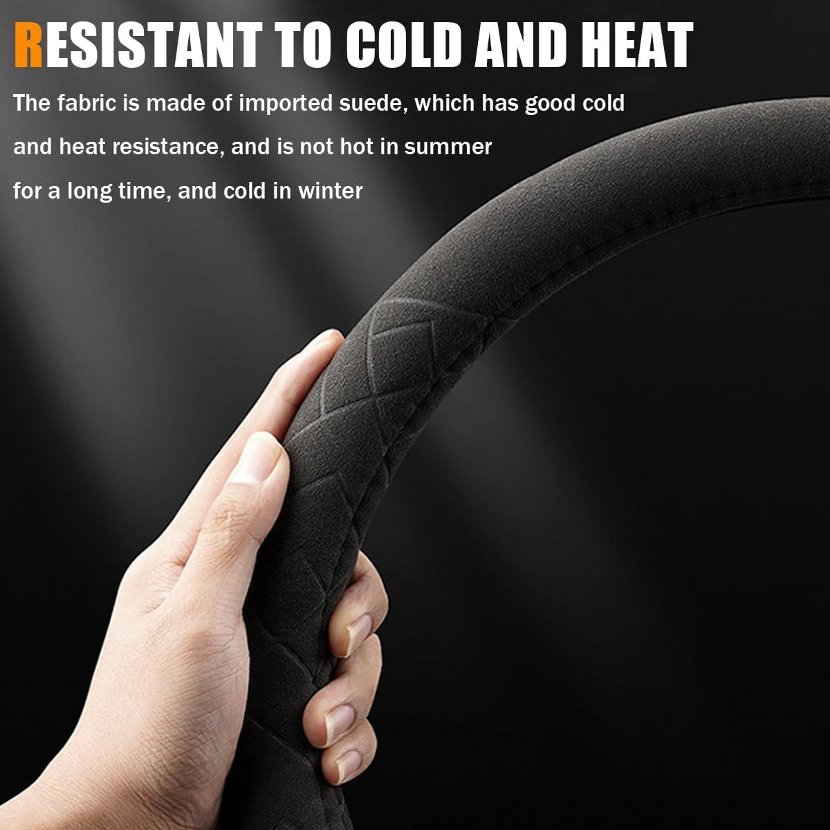 Cubierta de Volante Bittwee Suede Antideslizante 37-38 cm