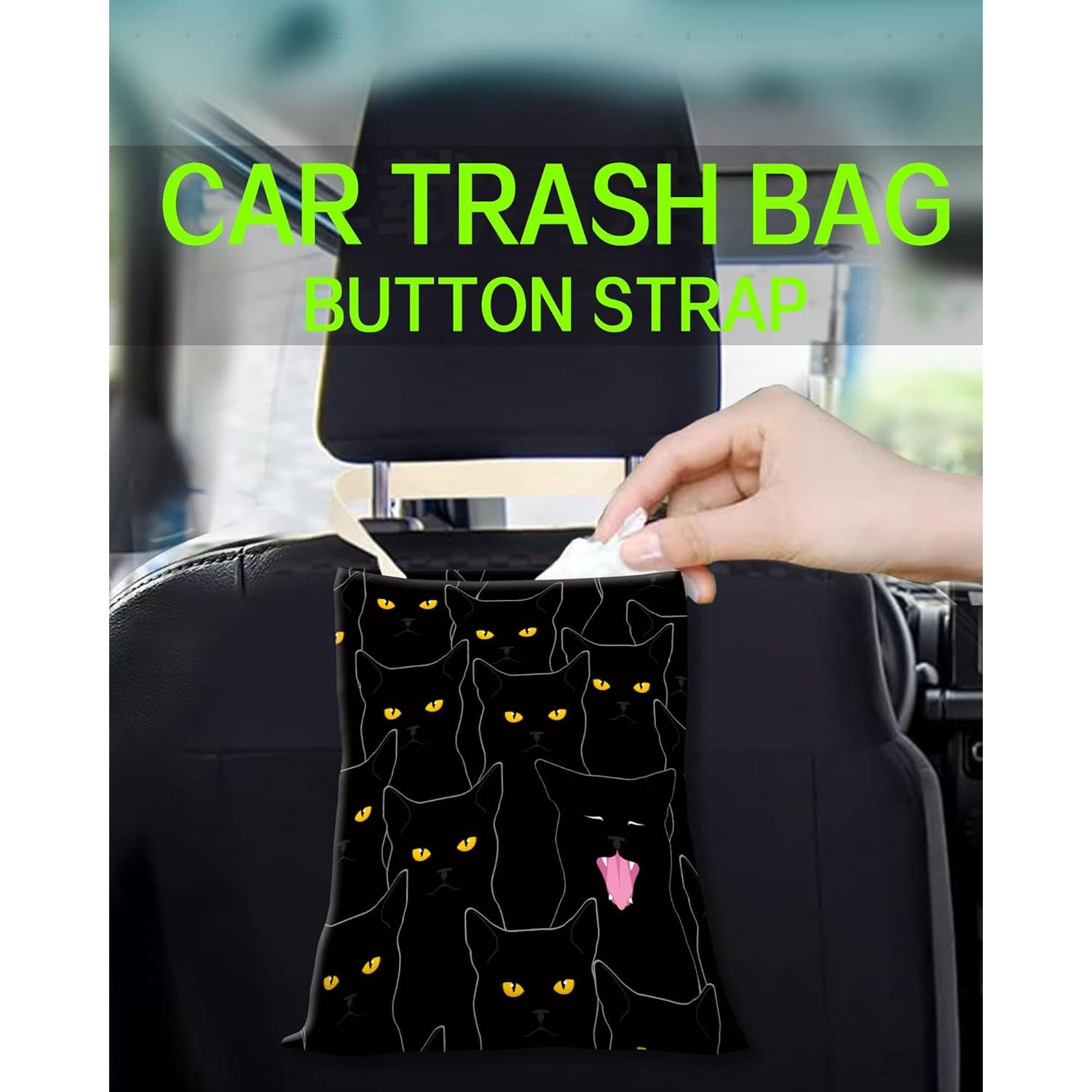 Basurero de Auto Colgante ANKVRP Gatos Negros 30x24cm