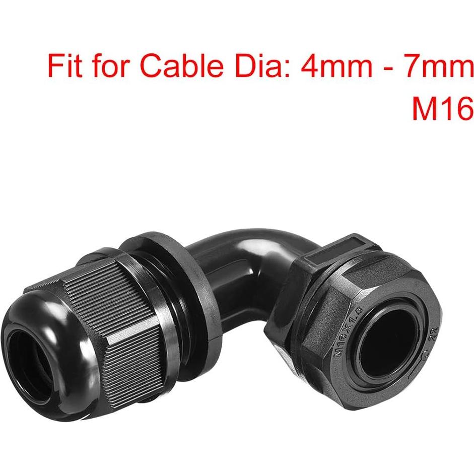 Conector Impermeable M16 uxcell Nylon IP68 para Cable 4-7mm