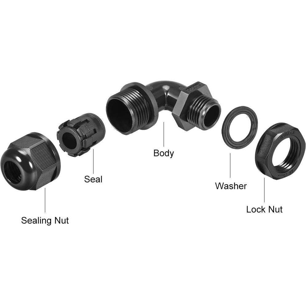 Conector Impermeable M16 uxcell Nylon IP68 para Cable 4-7mm