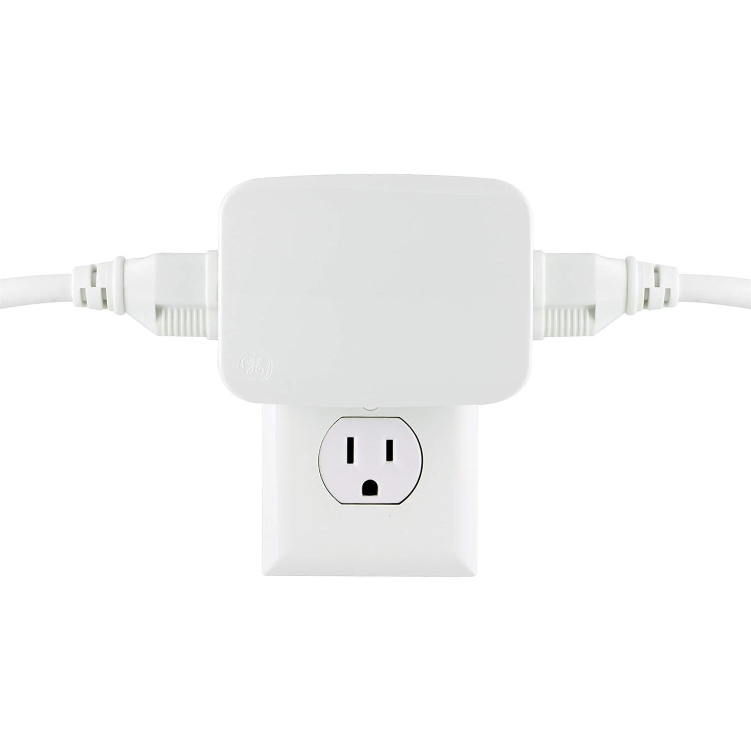 GE Enbrighten Z-Wave Plus Smart Dimmer Plug-In, 2 Simultaneously Controlled Z-Wave Outlets, Works with Alexa, Google Assistant, Repeater/Range Extender, ZWave Hub Required, 14280