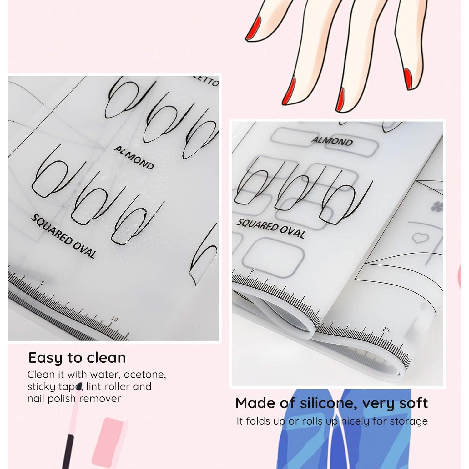 Alfombrillas de Entrenamiento de Uñas Segbeauty 2pcs Silicona 40.64cm