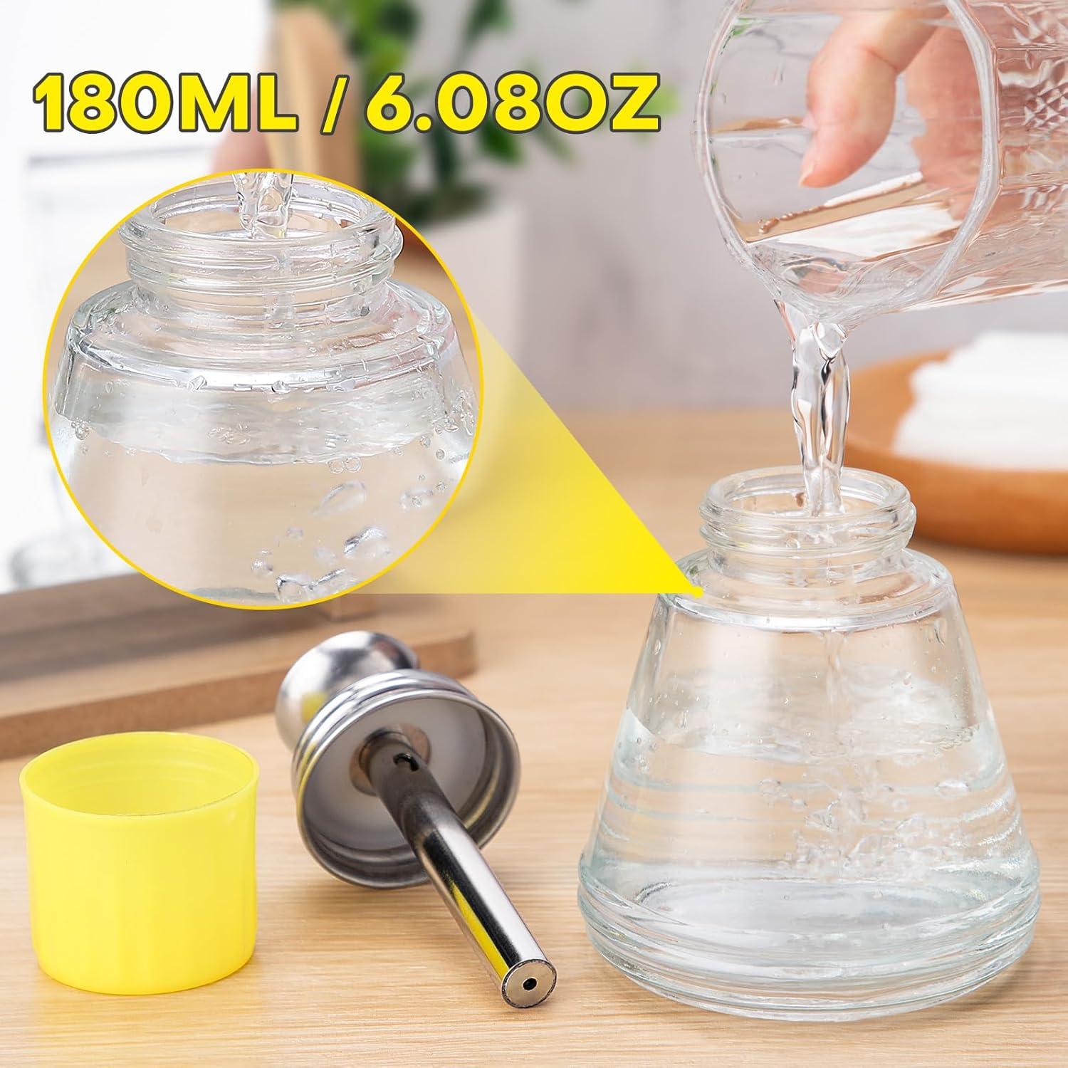 Dispensador de Acetona Noverlife 180ml Vidrio Transparente Cono