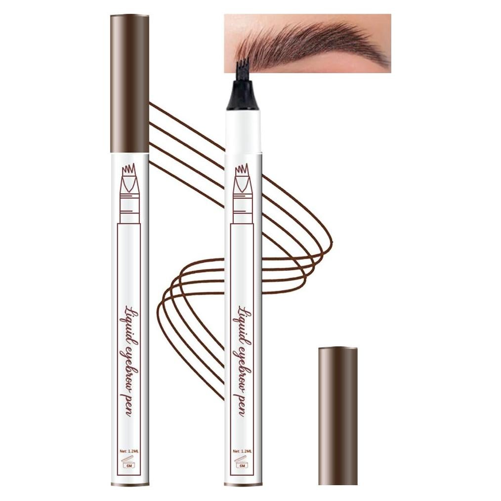 Lápiz de Cejas BINGBRUSH 4 Puntos Impermeable Color Castaño