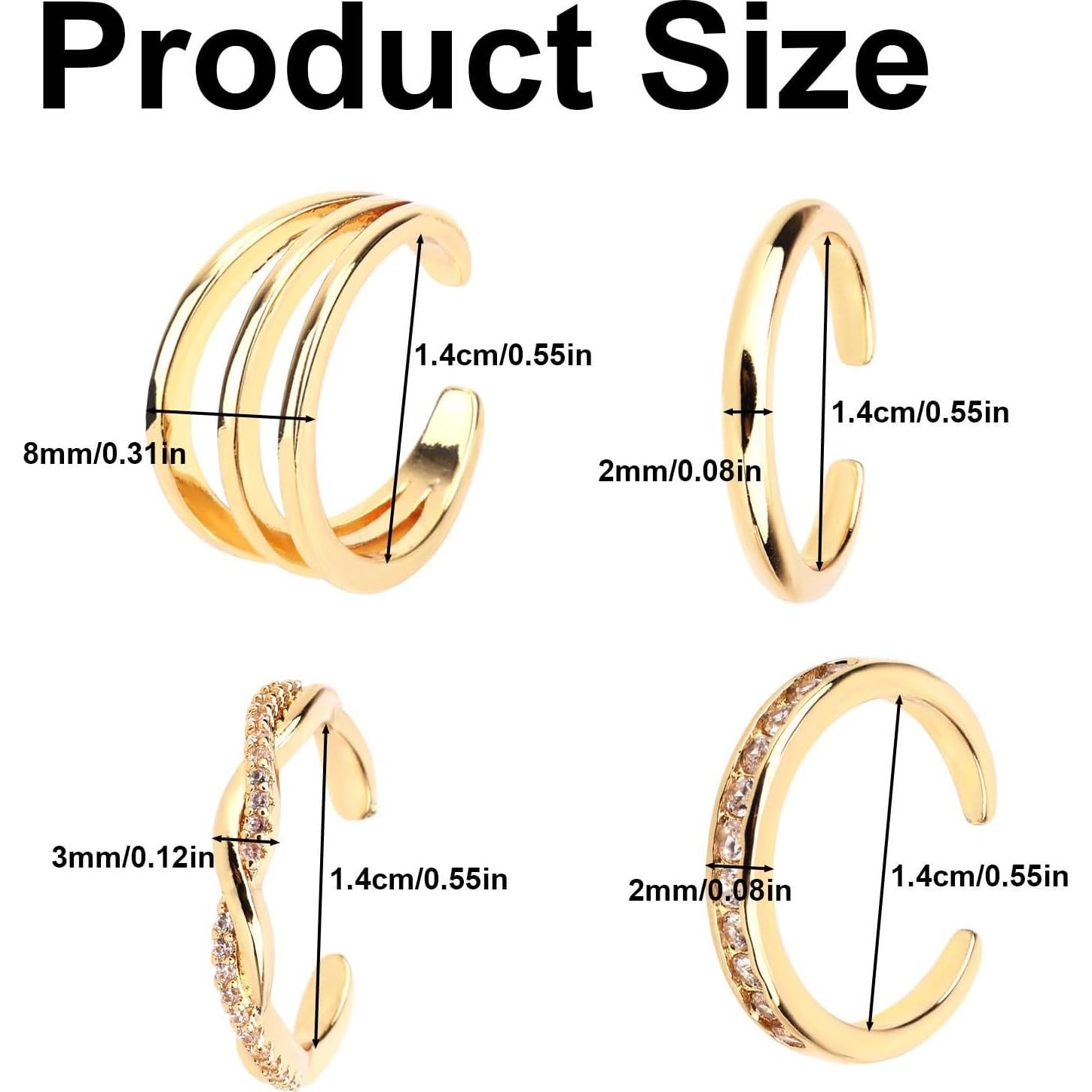 Juego de 4 Anillos Ajustables para Dedos de los Pies Mikovivi