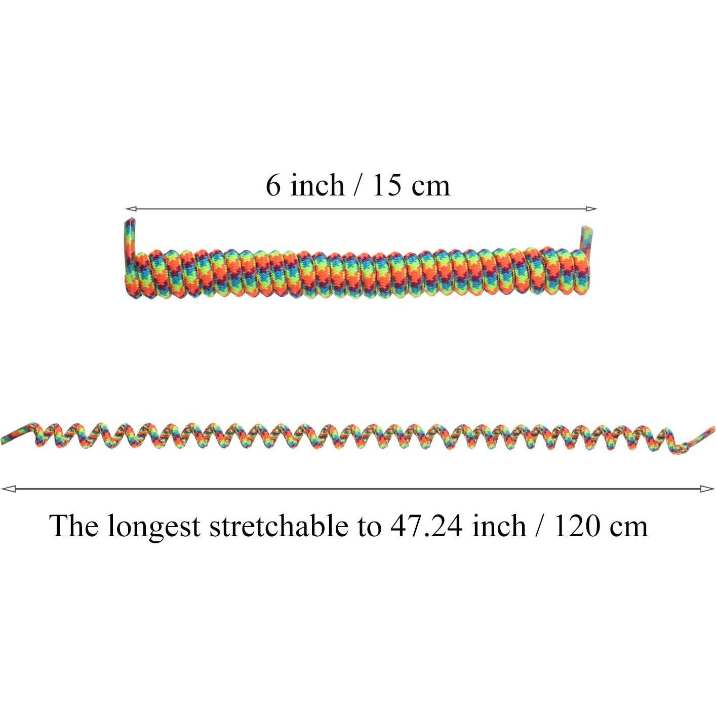 WILLBOND 12 Pares de Cordones Elásticos Rizados Multicolor 120 cm