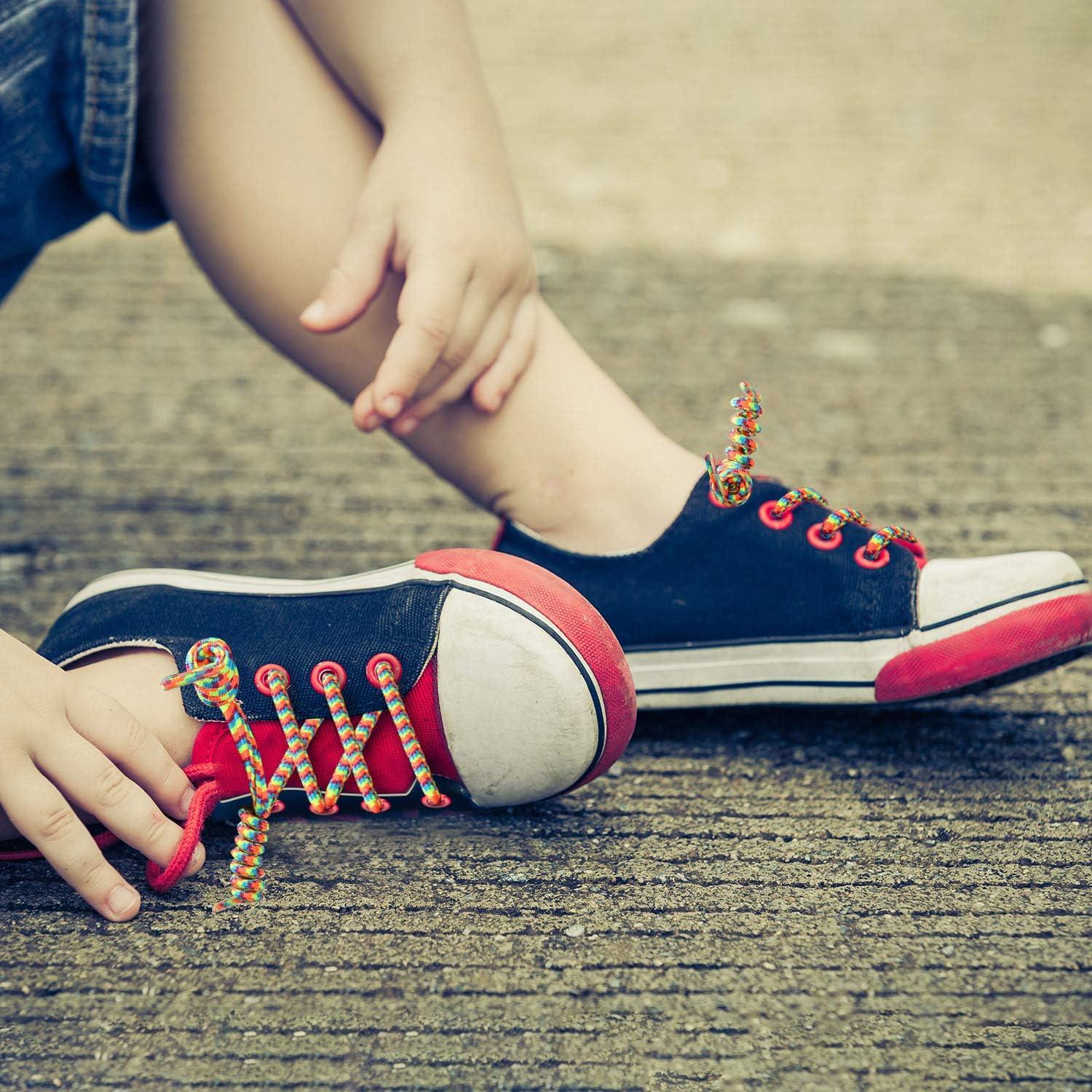 WILLBOND 12 Pares de Cordones Elásticos Rizados Multicolor 120 cm