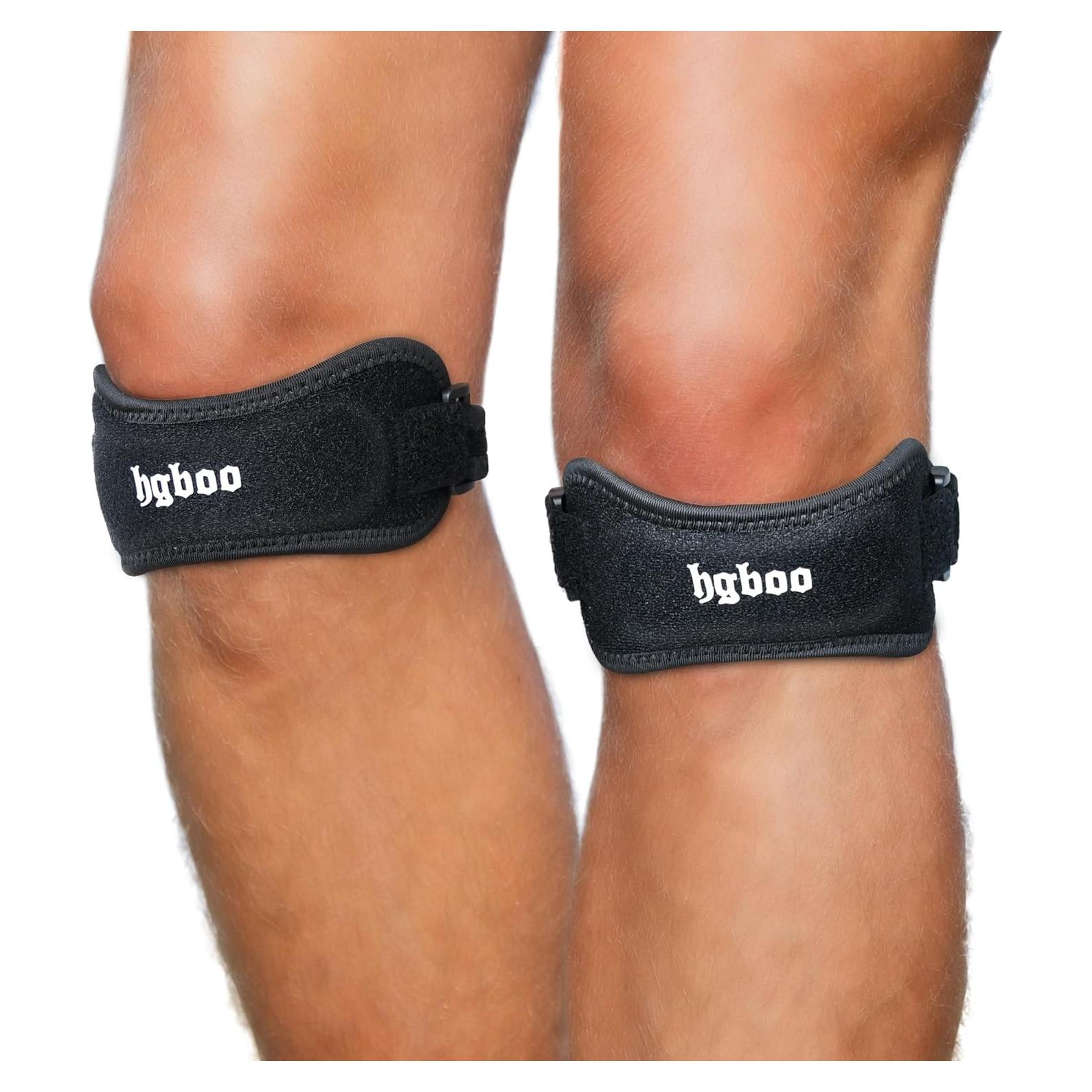 2-Pack Correas de Rodilla Ajustables HGBOO para Alivio del Dolor