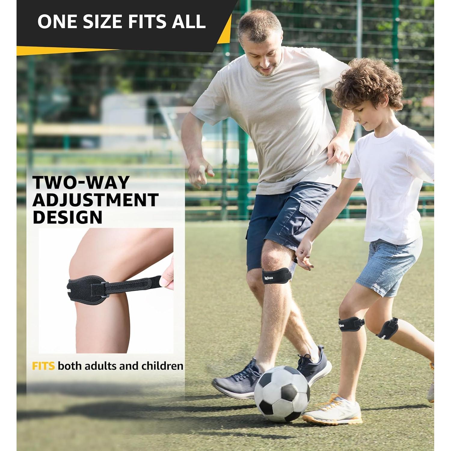 2-Pack Correas de Rodilla Ajustables HGBOO para Alivio del Dolor