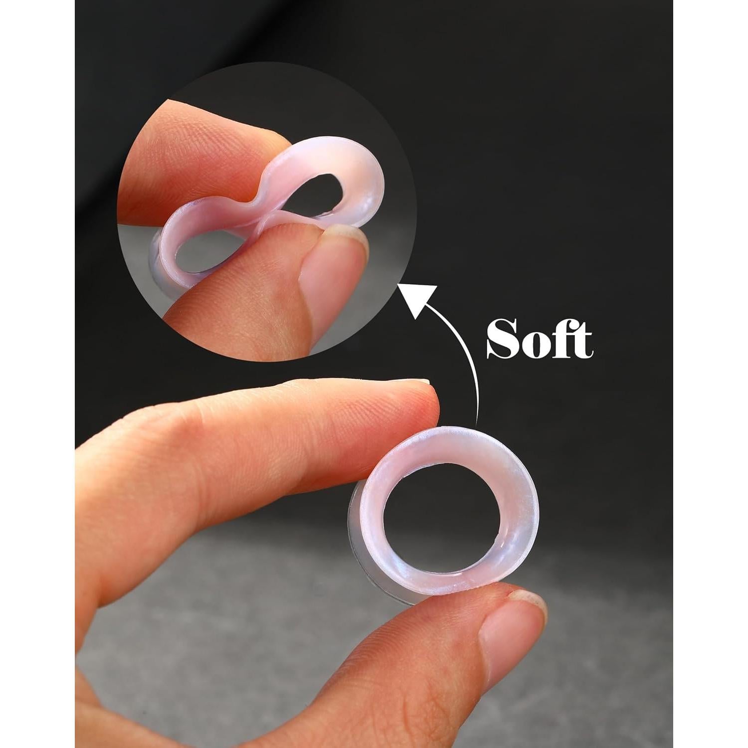 Túneles de Silicona Jewseen 10mm 20 Piezas Colores Aleatorios