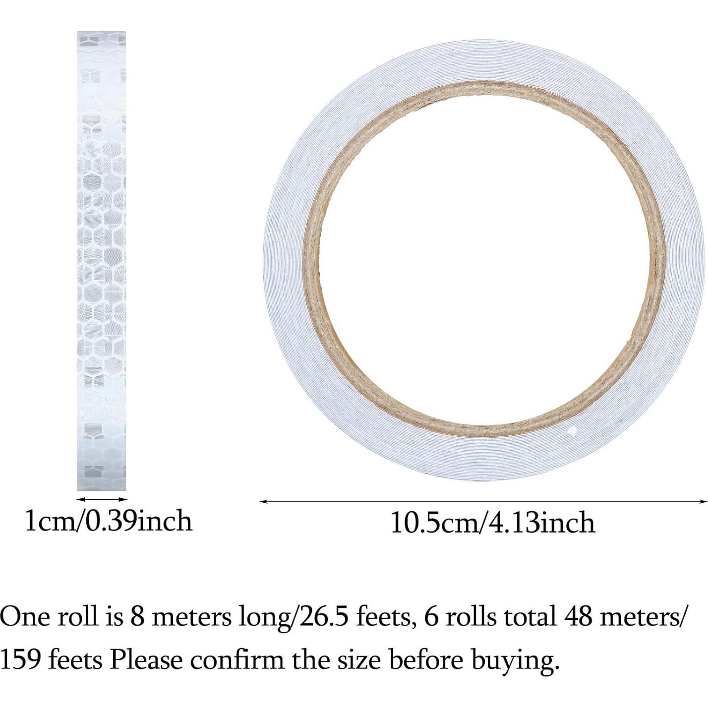 Cintas Adhesivas Reflectantes Zonon, 6 Rollos 1 cm x 48 m
