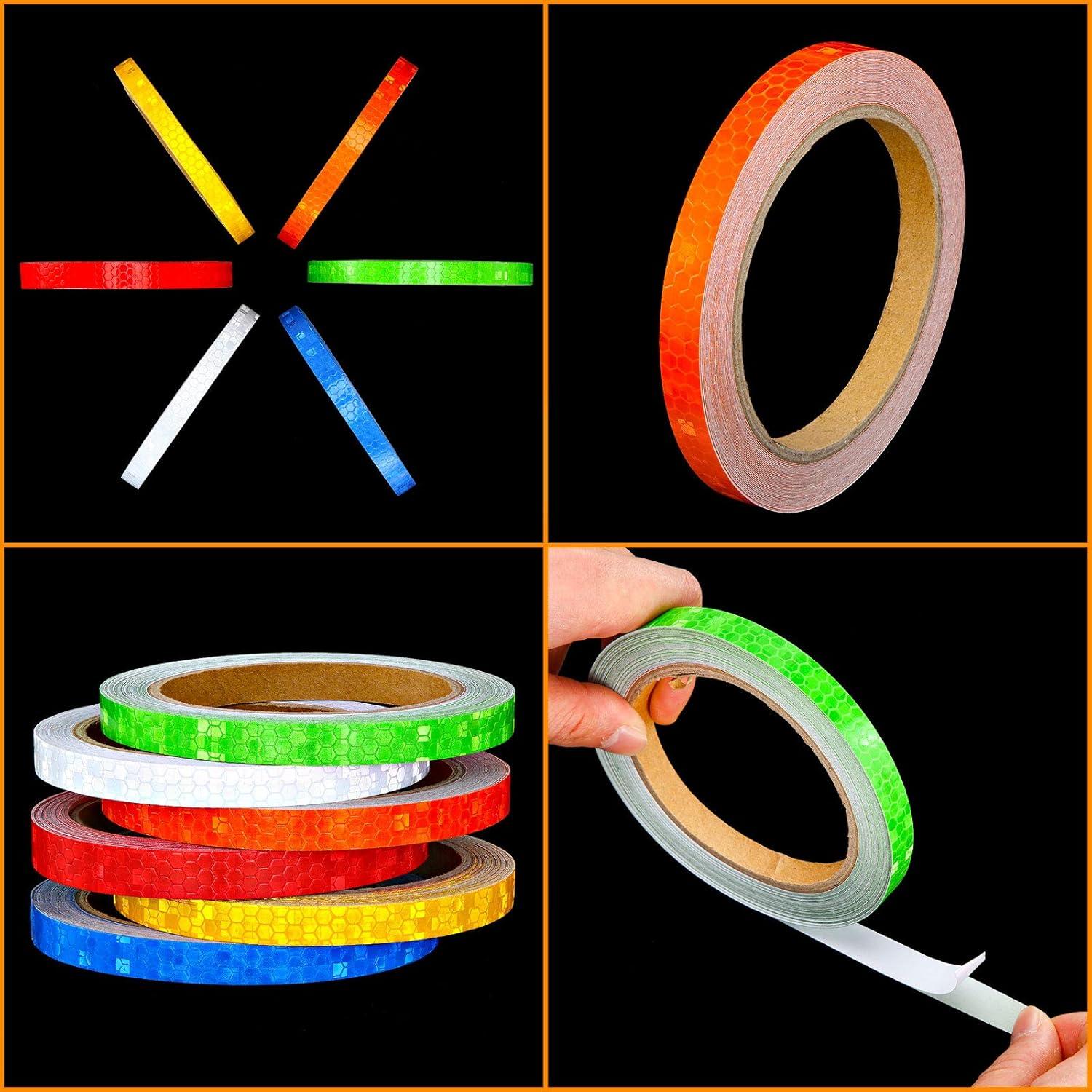 Cintas Adhesivas Reflectantes Zonon, 6 Rollos 1 cm x 48 m