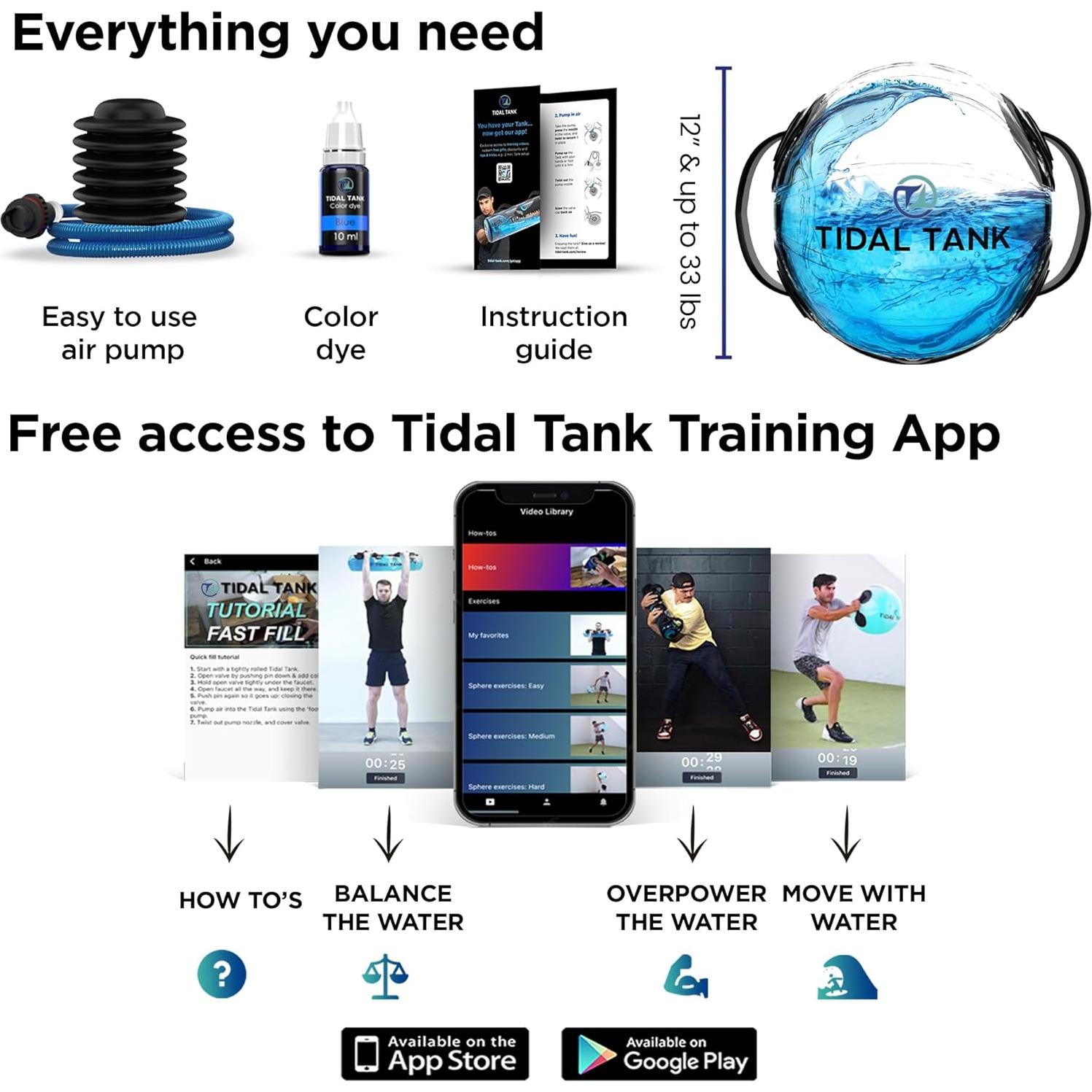 Bolsa de Pesas de Agua Tanque de Marea Esfera Mini 15 kg