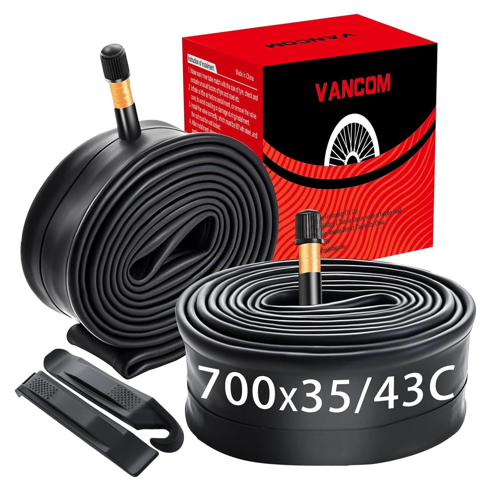 Pack 2 Tubos de Bicicleta Vancom 700x35/43c Schrader 48mm